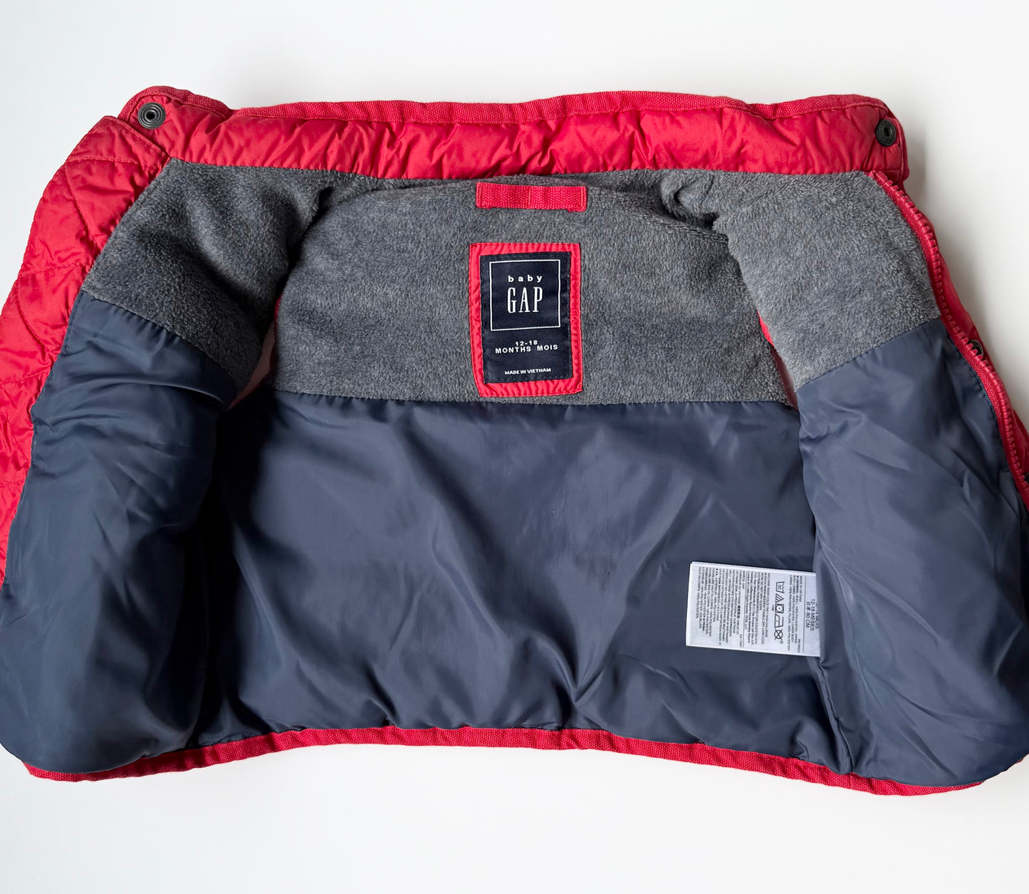 Baby Gap Red Puffer Vest (12-18 Months)
