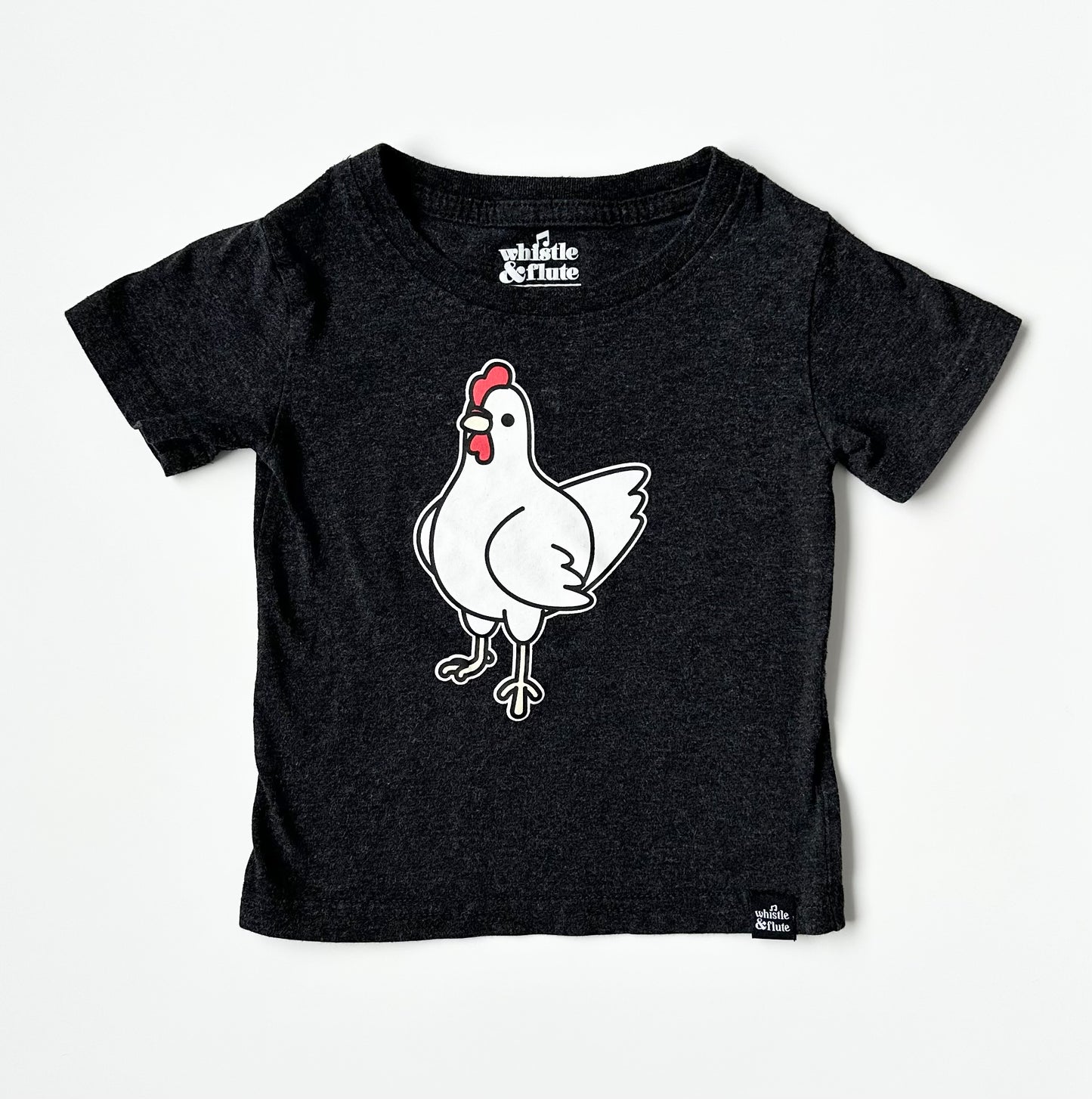 Whistle & Flute Chicken Dark Grey T-Shirt (1-2 Years)