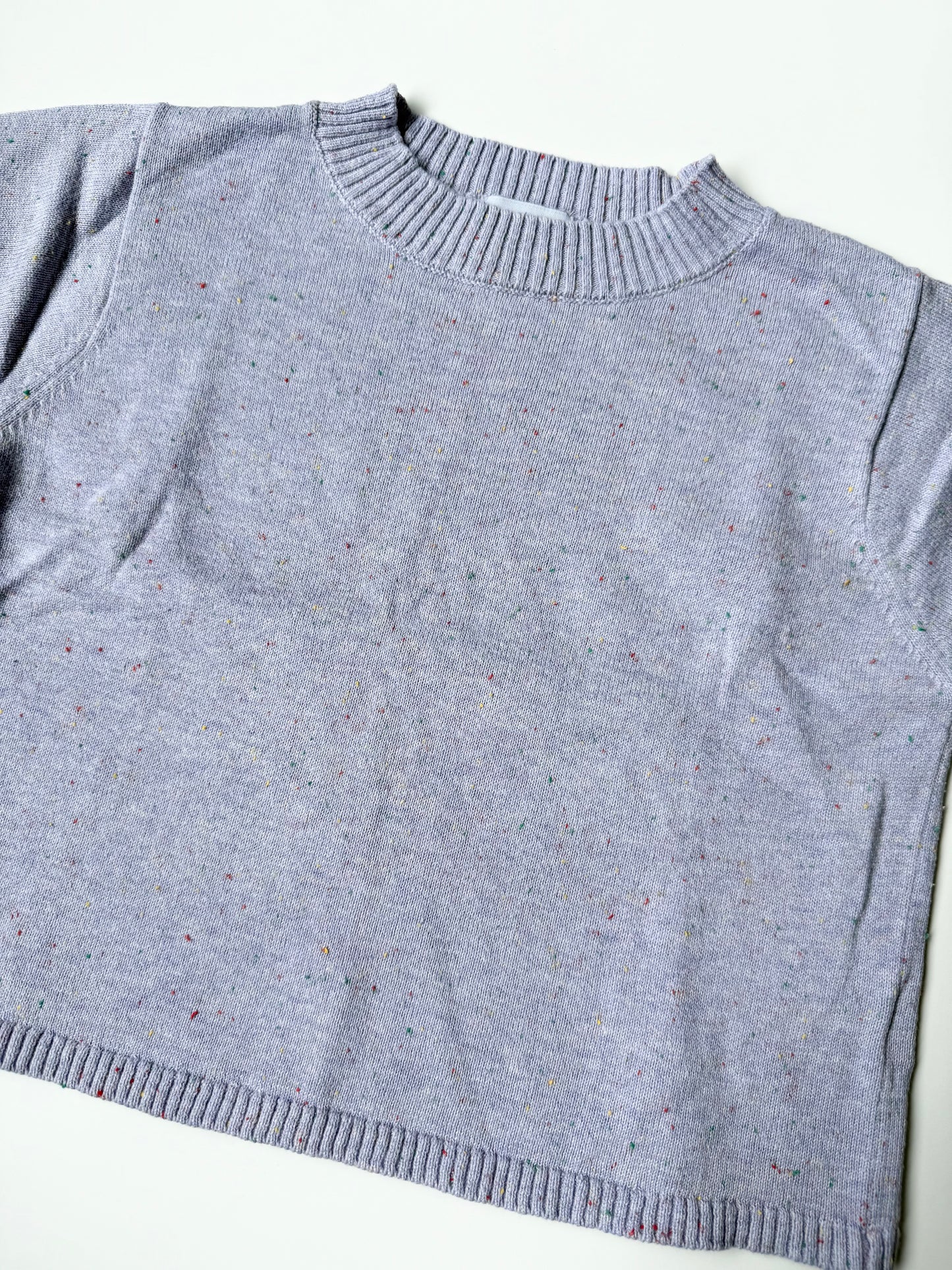 Never/Not Purple Confetti Short Sleeve Sweater (2 Years)