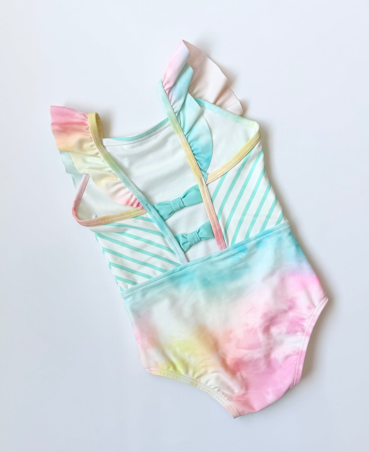 Ruffle Butts Rainbow Tie Dye One Piece Swimsuit - New (2T)