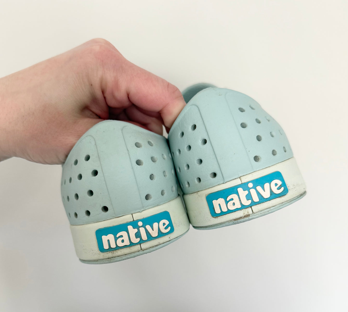 Unisex Native Jefferson Light Blue Slip Ons (W8/M6)