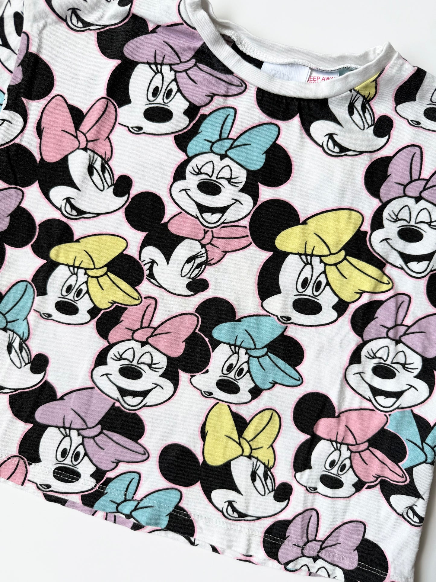Zara x Disney Neon Minnie Mouse AOP T-Shirt (4-5 Years)