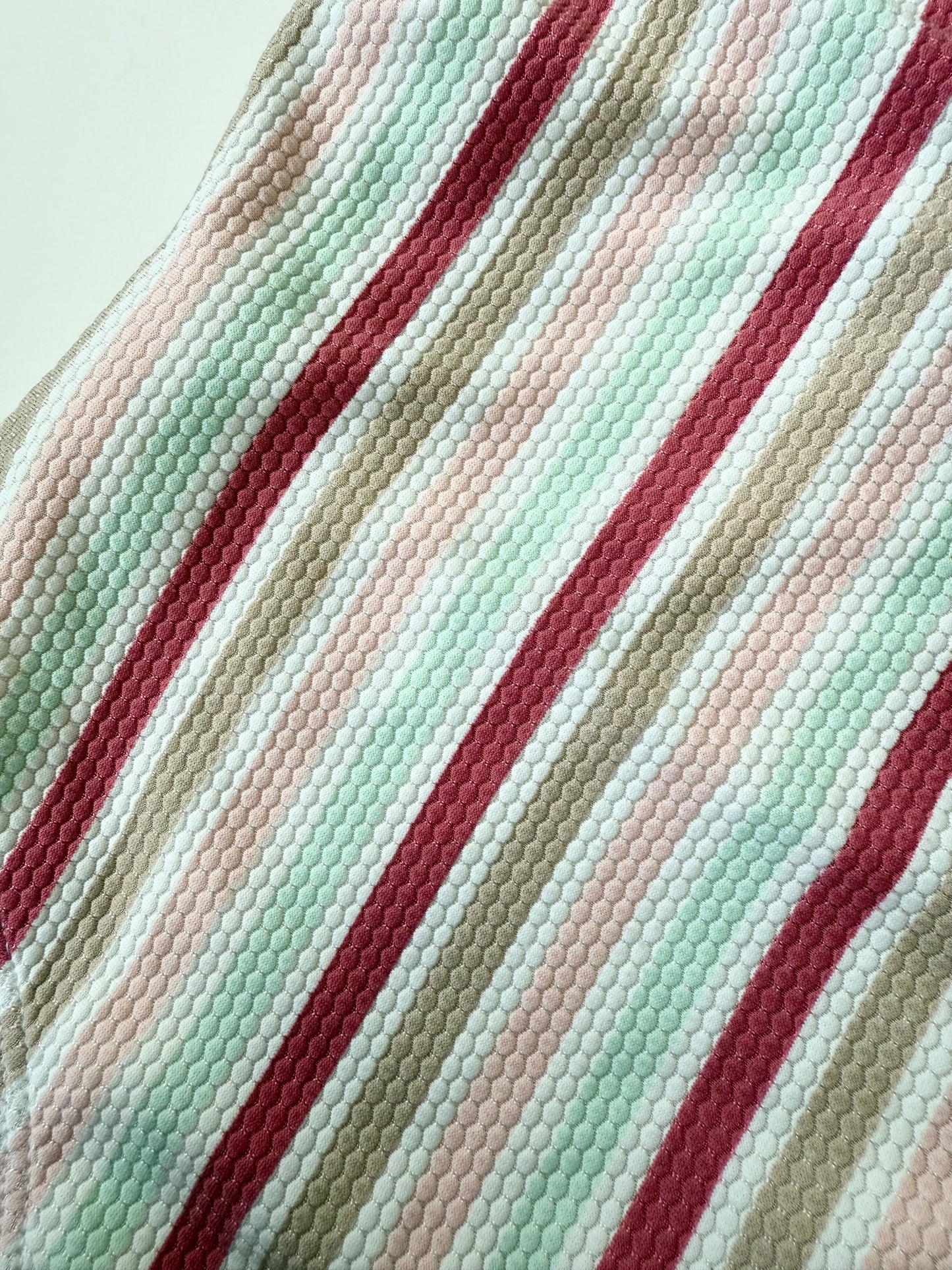 Seed Pink & Multicoloured Stripped Pebbled One Piece Swimsuit (2T)