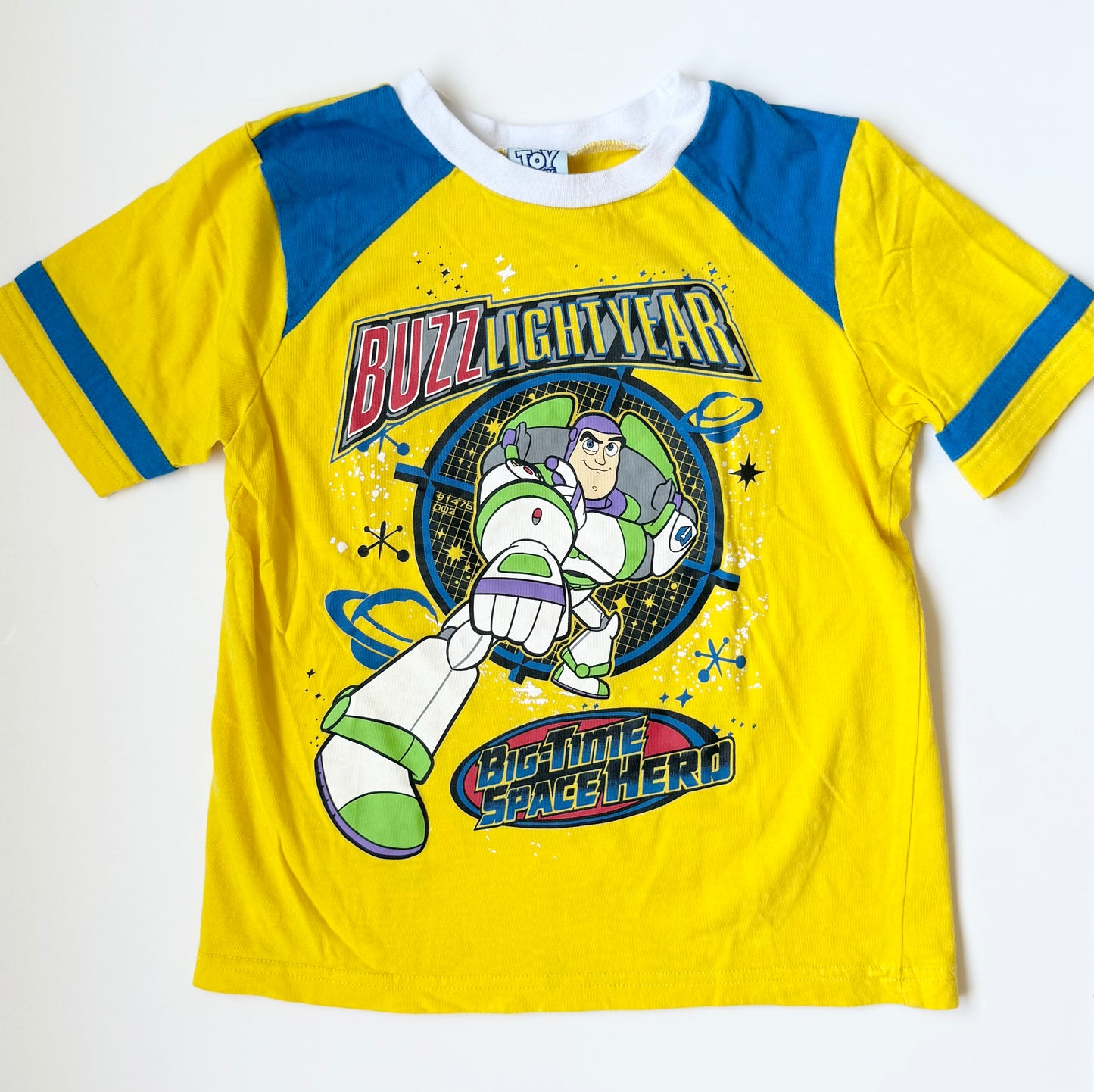 Y2K Disney Pixar Toy Story Yellow Buzz Lightyear T-Shirt (6X)