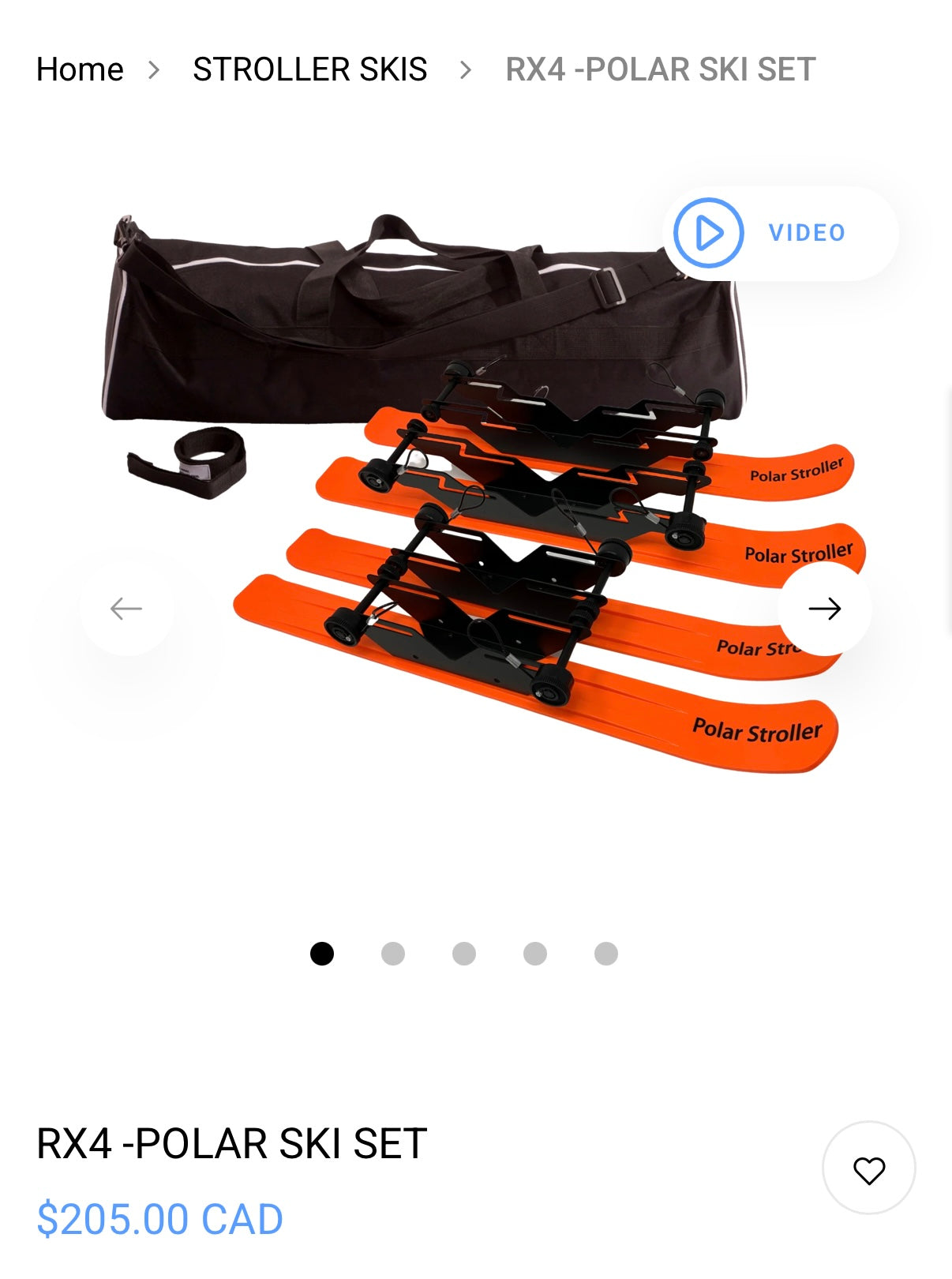 Polar Stroller - Polar Ski Set - RX4