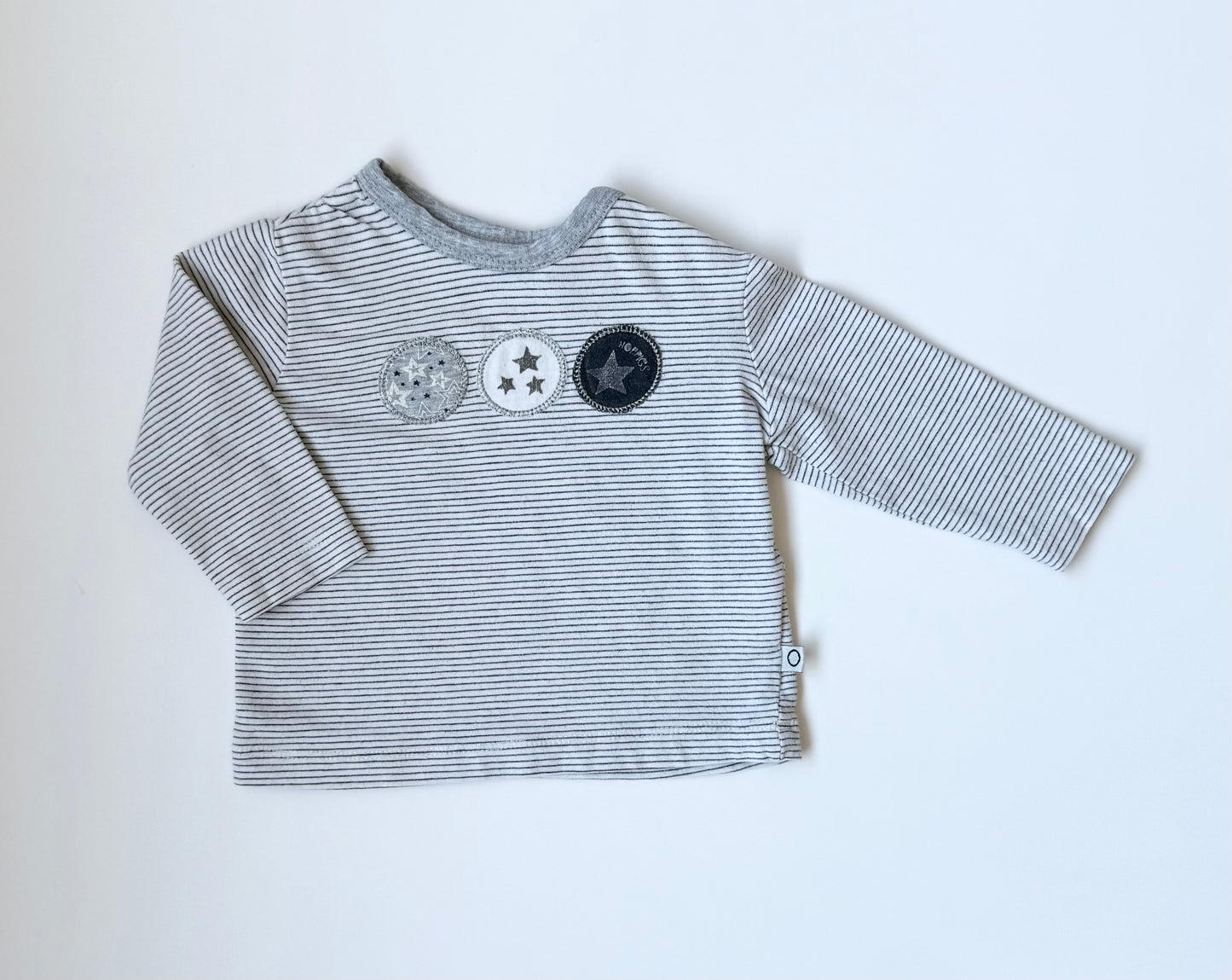 Noppies Grey Stripped & Stars Long Sleeve (3 Months)