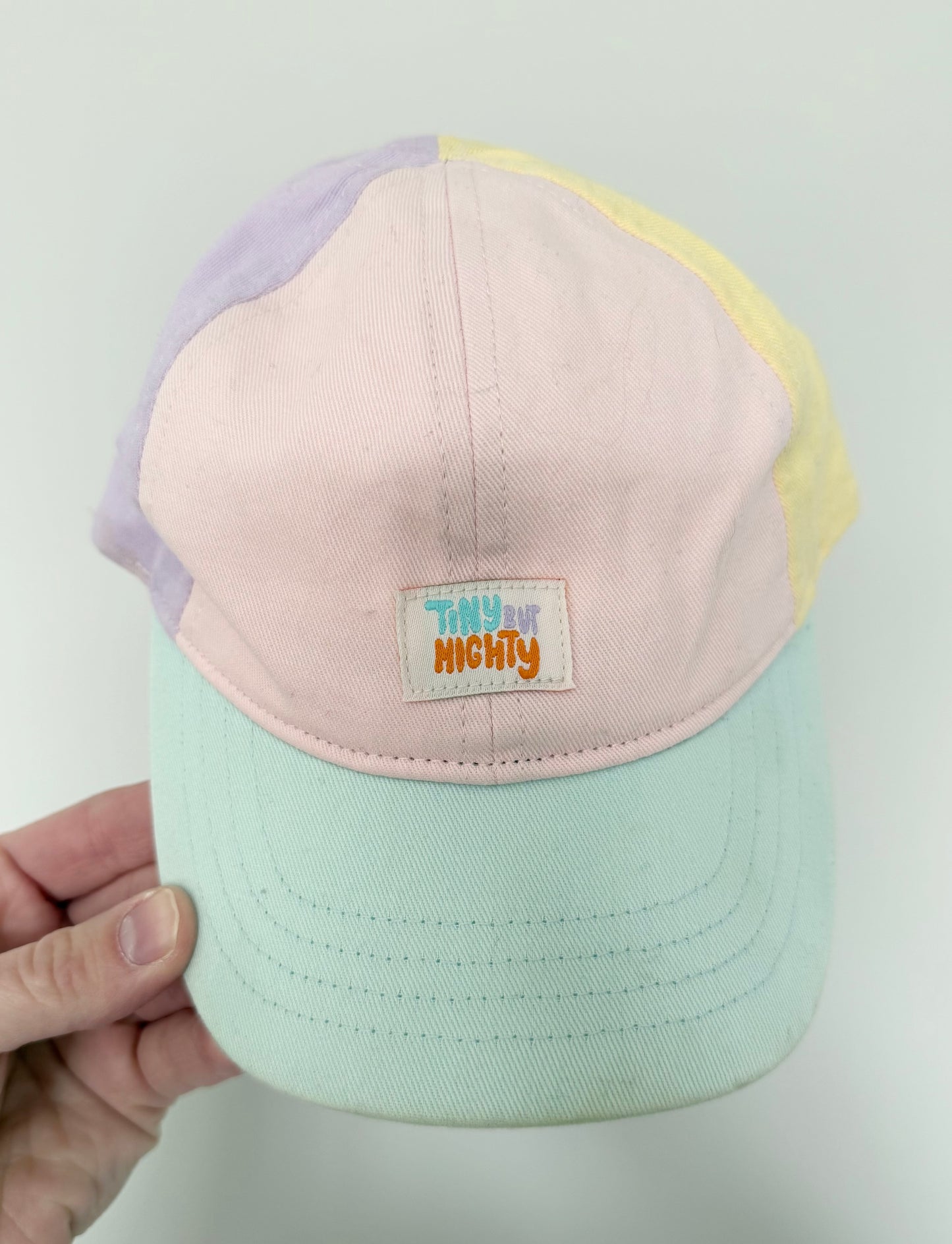 H&M Pastel Color Blocking “Tiny But Mighty” Ball Cap (6-12 Months)