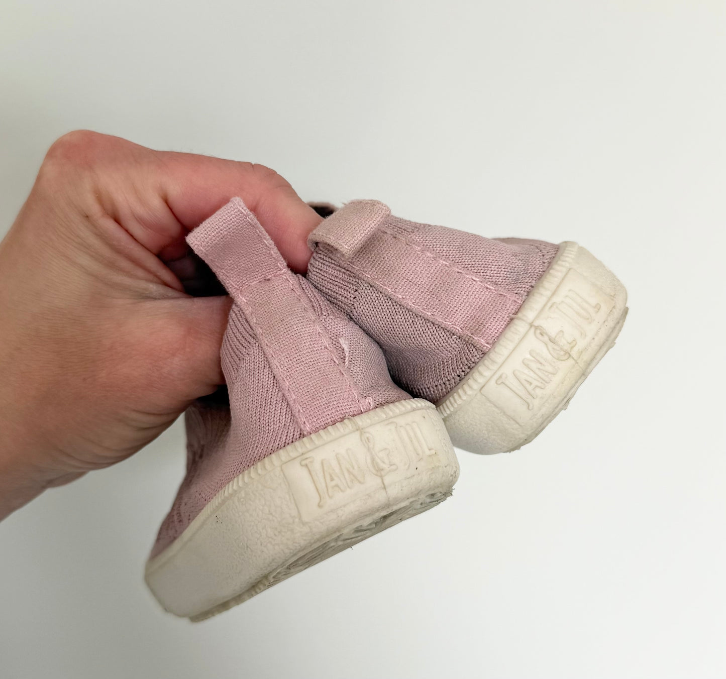 Jan & Jul Pink Knit Slip Ons (9)
