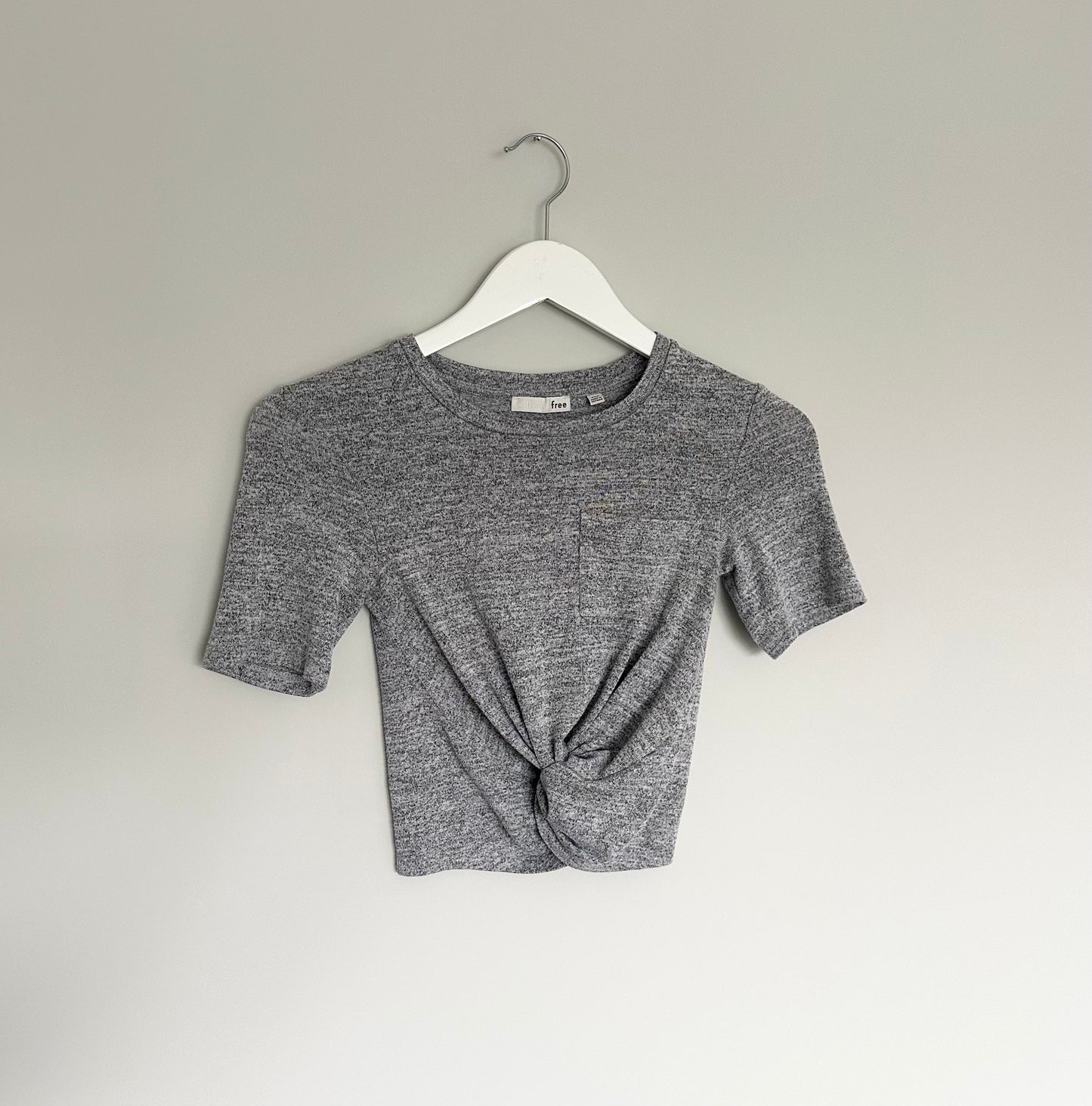 Women’s Wilfred Free Grey Knot Cropped TShirt (XXS)