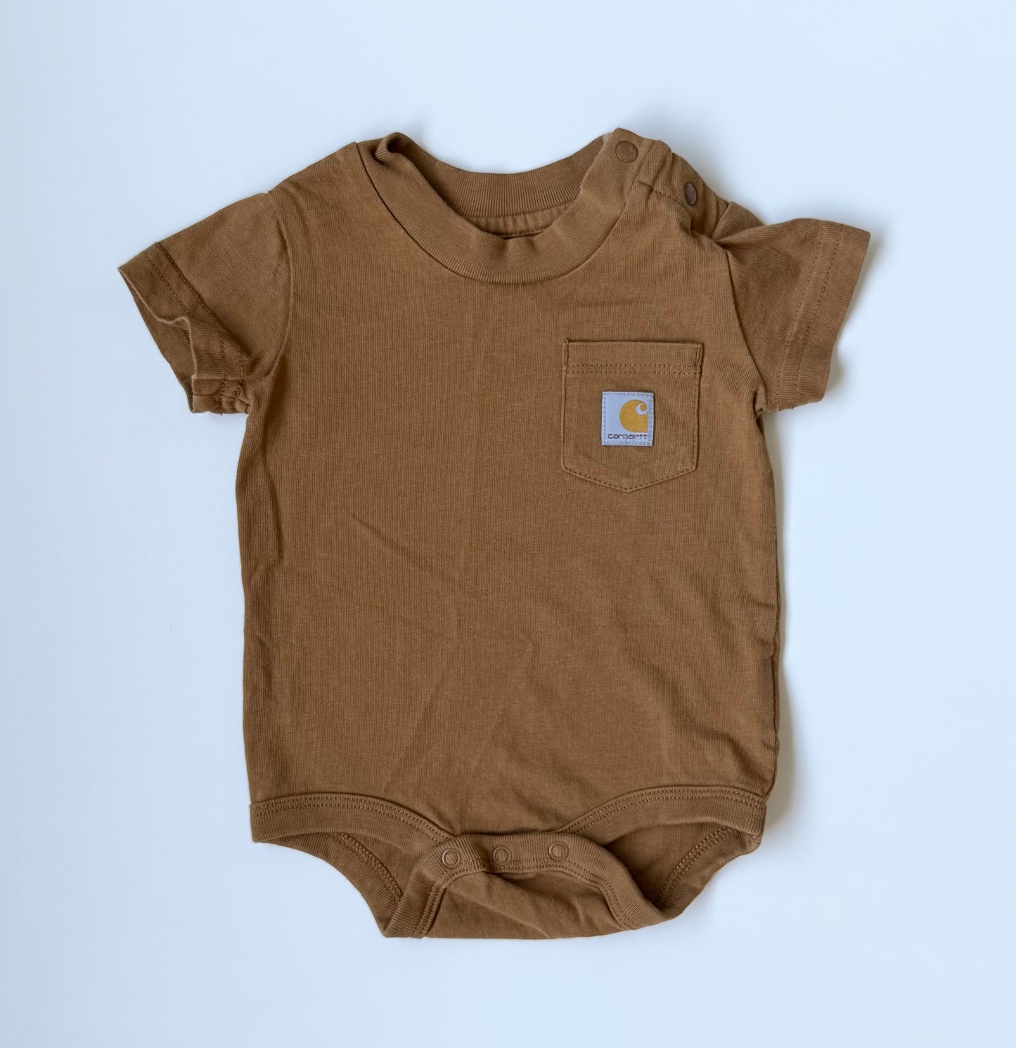 Carhartt Brown Short Sleeve Bodysuit (3 Months)