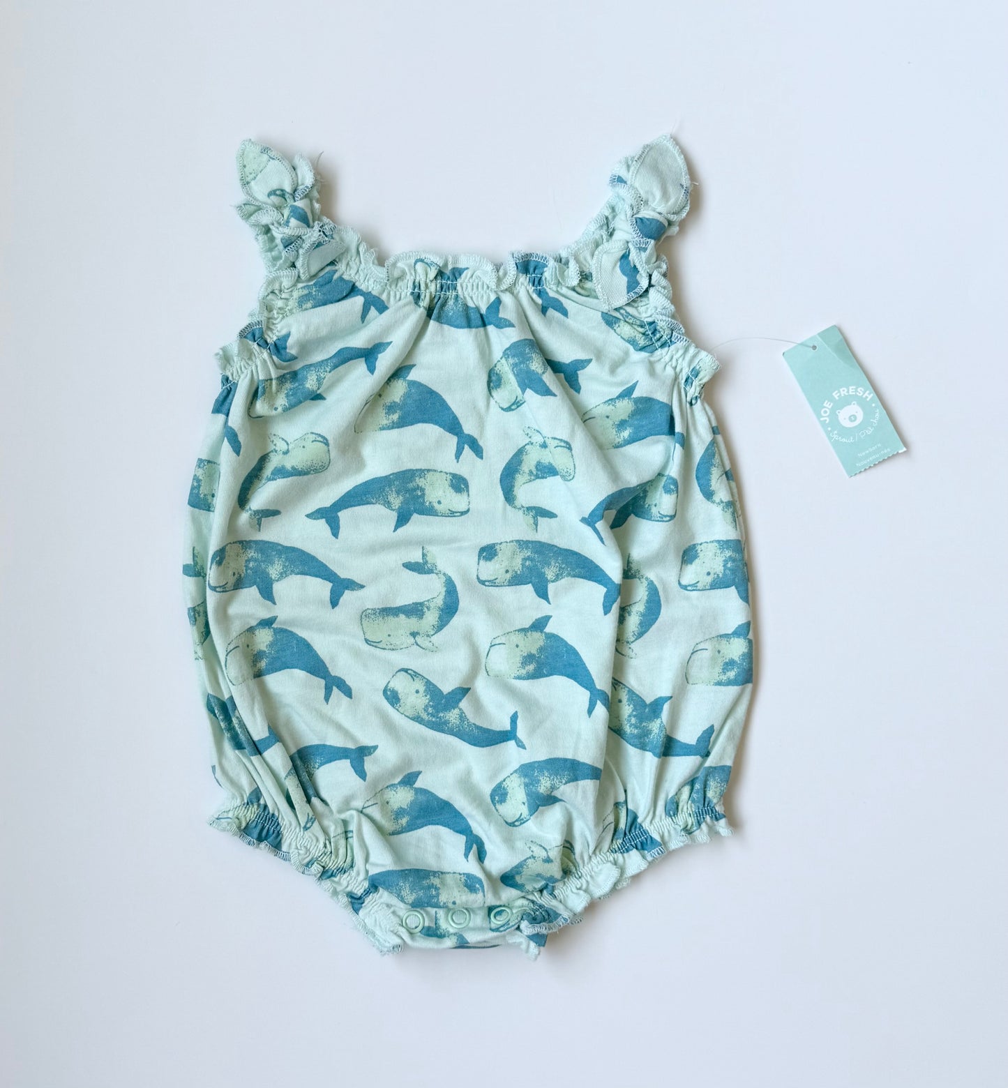 Joe Fresh Blue Whales Summer Romper - New (0-3 Months)