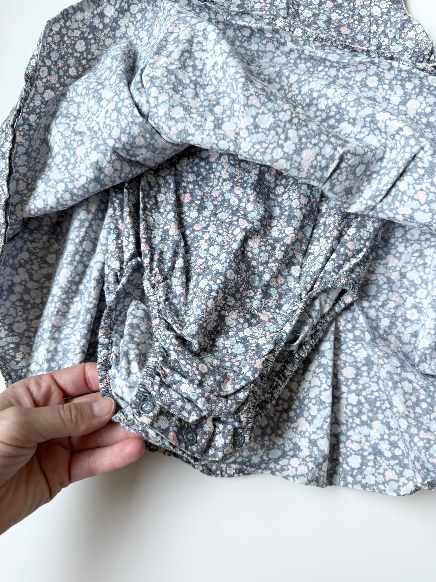 Wheat Pastel Blue & Pink Floral Sleeveless Dress (2 Years)