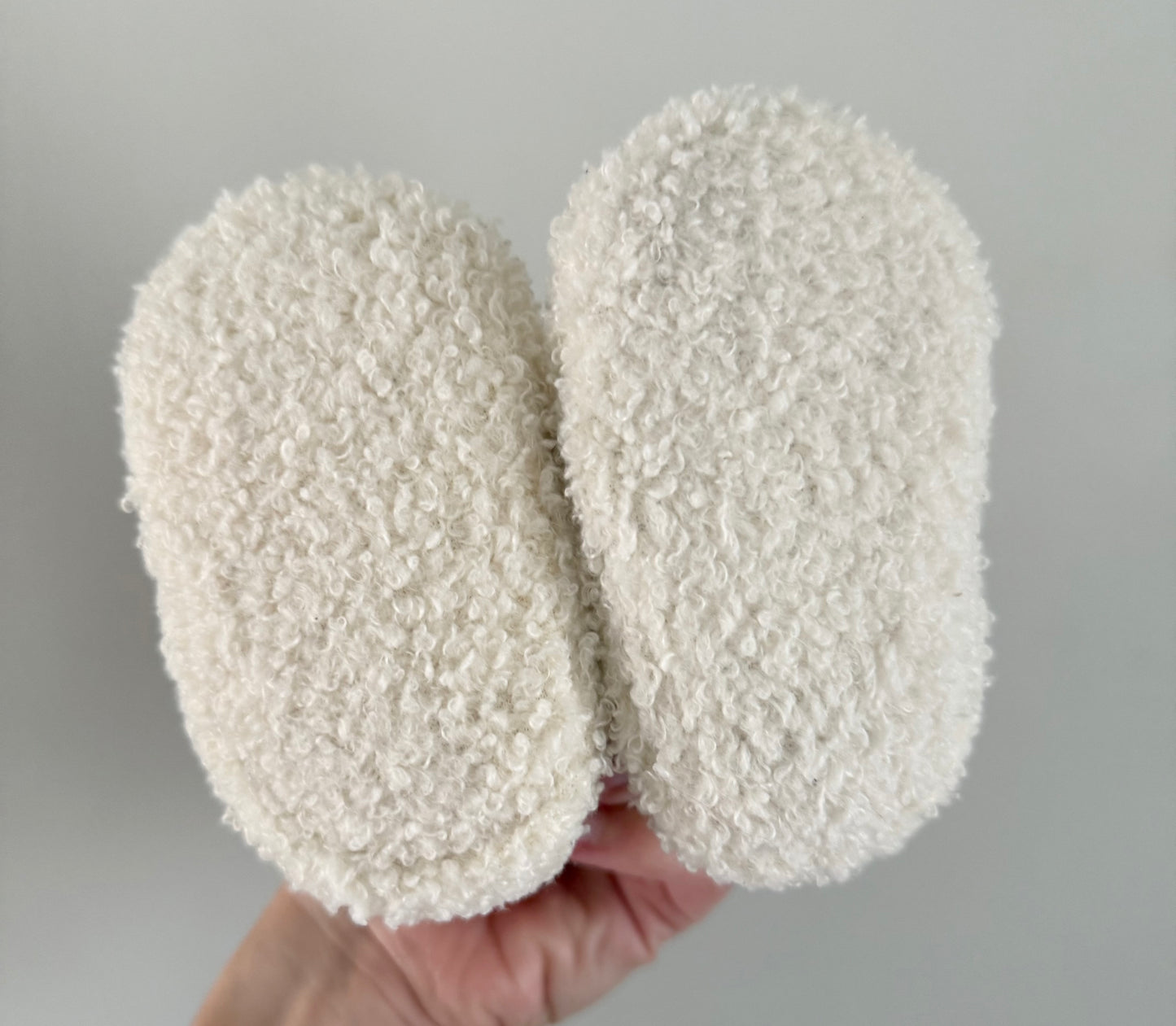 Myggpp White Sherpa Booties (1)