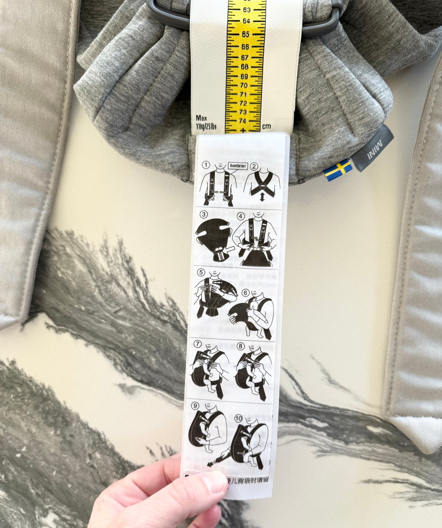 Baby Bjorn Baby Carrier Mini 3D Jersey in Light Grey