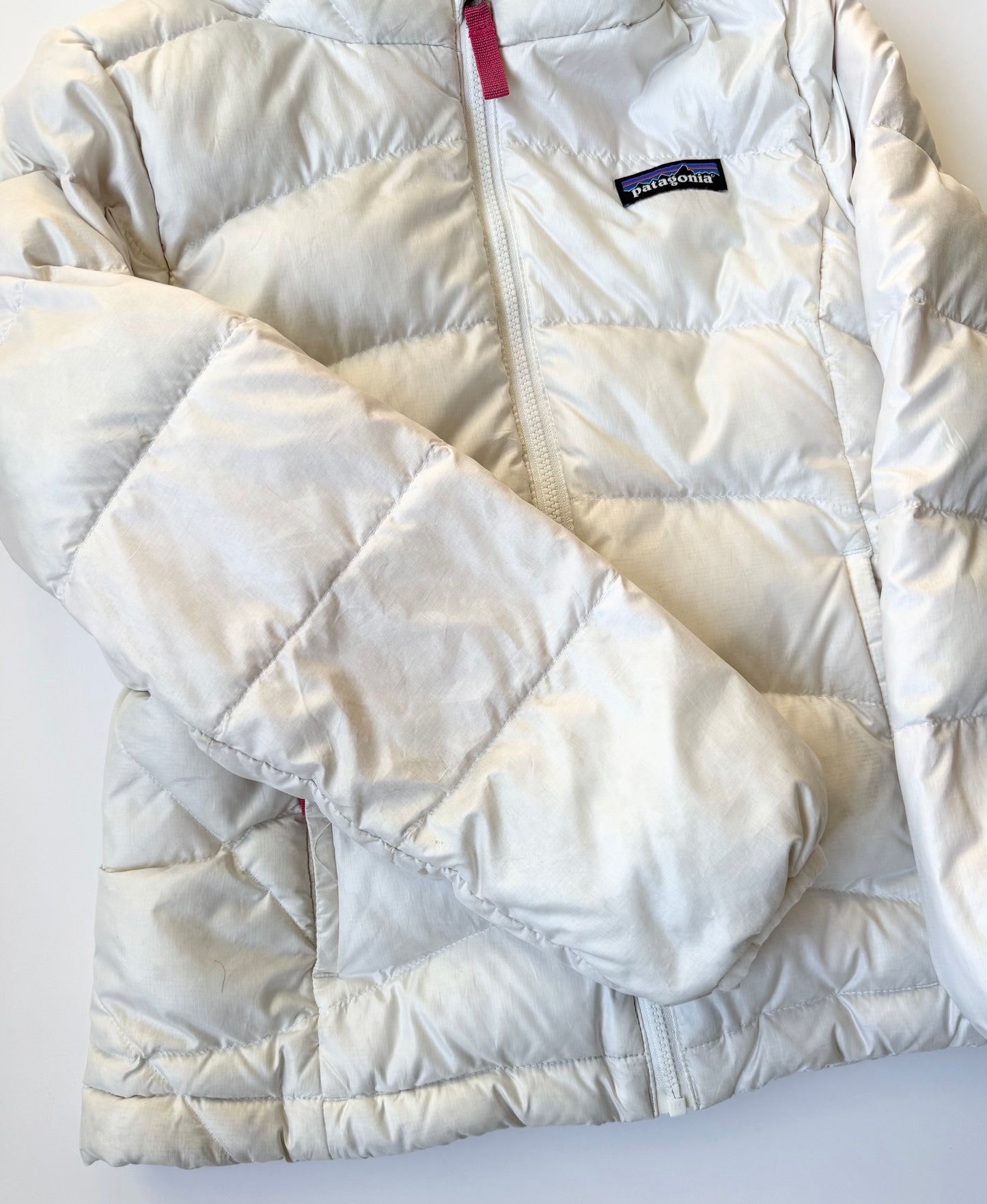 Patagonia Kids White Hi-Loft Down Sweater Hoody (5-6 Years)