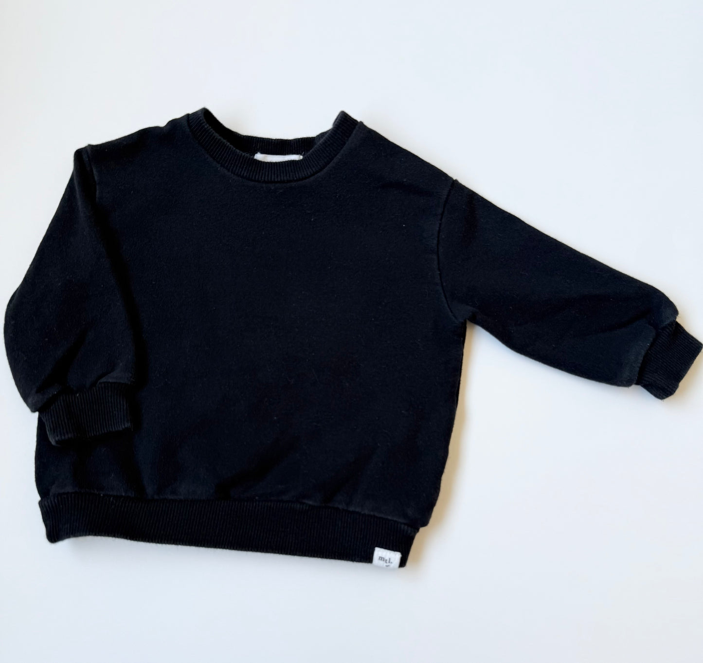 Miles the Label Black Crewneck Sweater (3 Months)