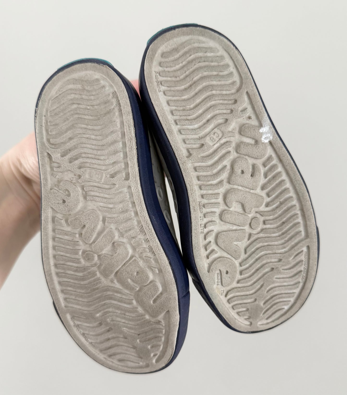 Native Grey & Navy Jefferson Slip Ons (8)