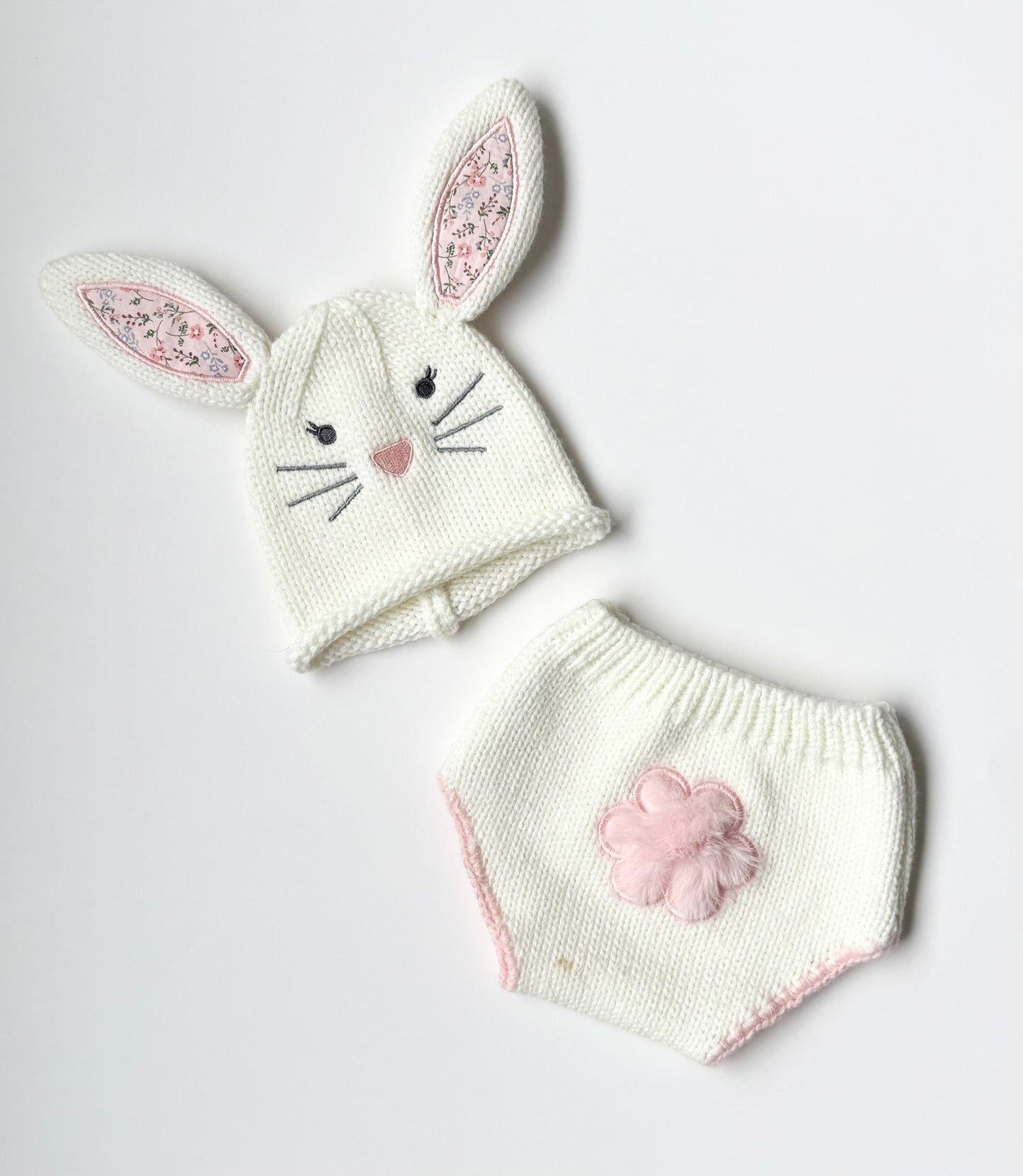 So’ Dorable Knit Bunny Hat & Shorts (0-6 Months)
