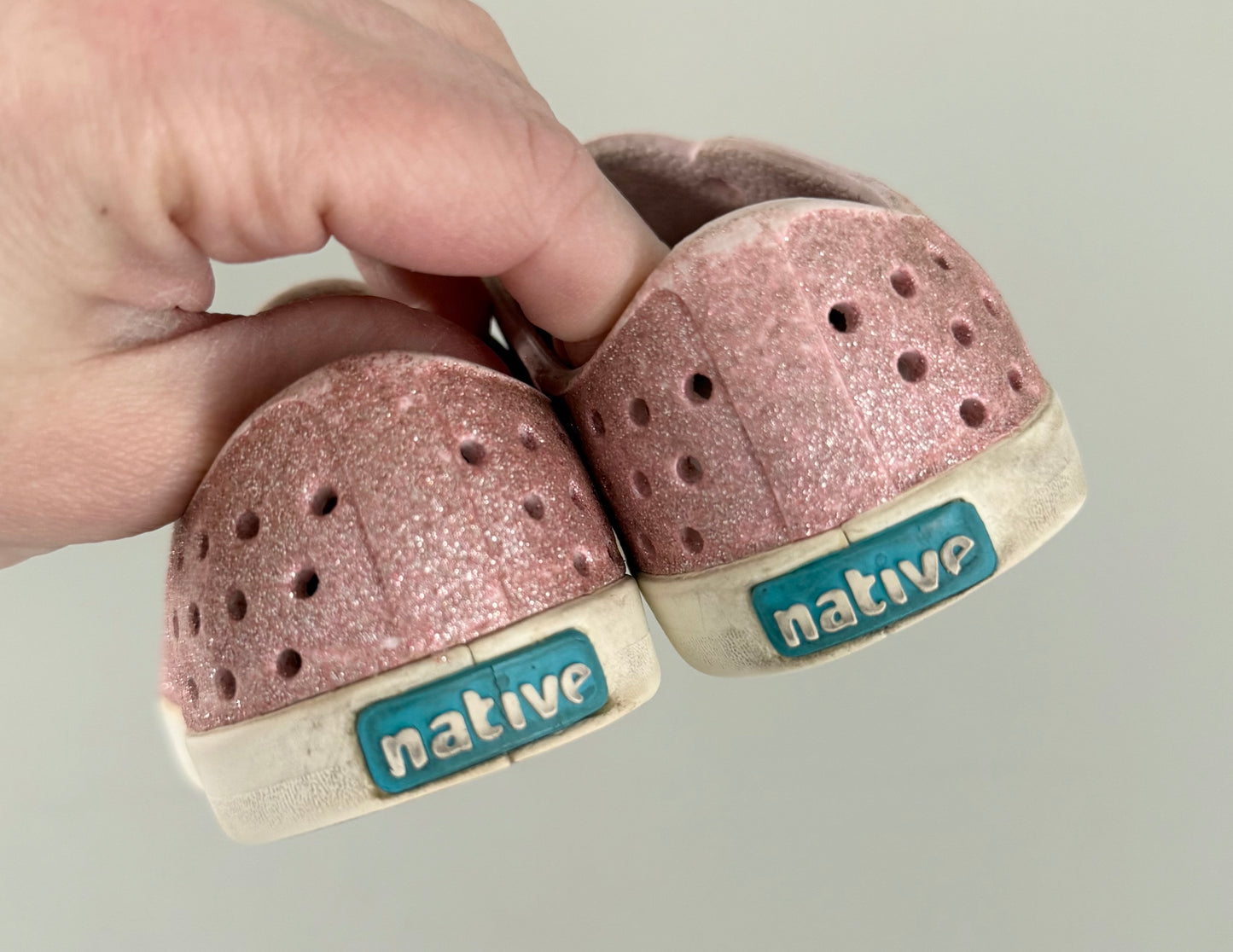 Native Pink Sparkle Jefferson Slip Ons (7)