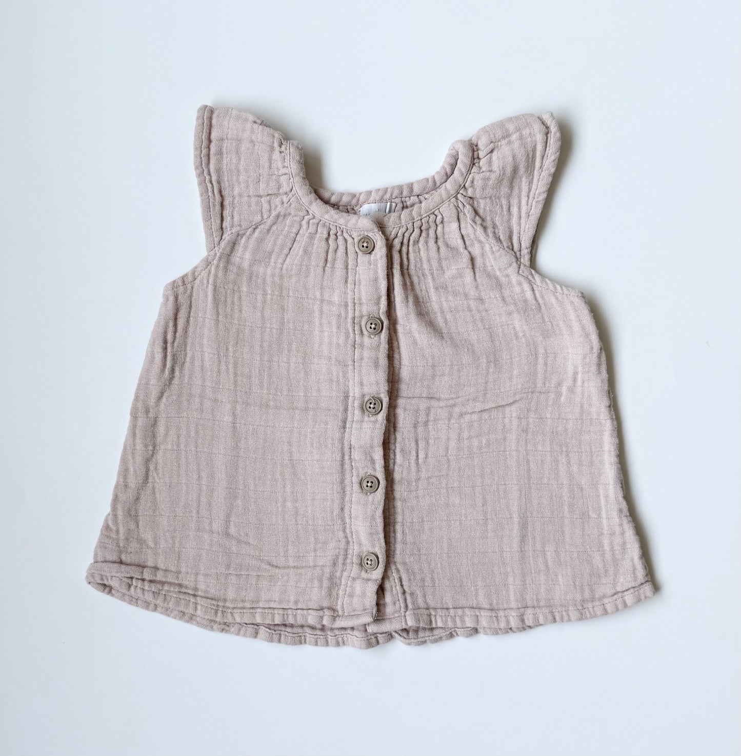 Jamie Kay Light Pink Muslin Short Sleeve Top (1 Year)