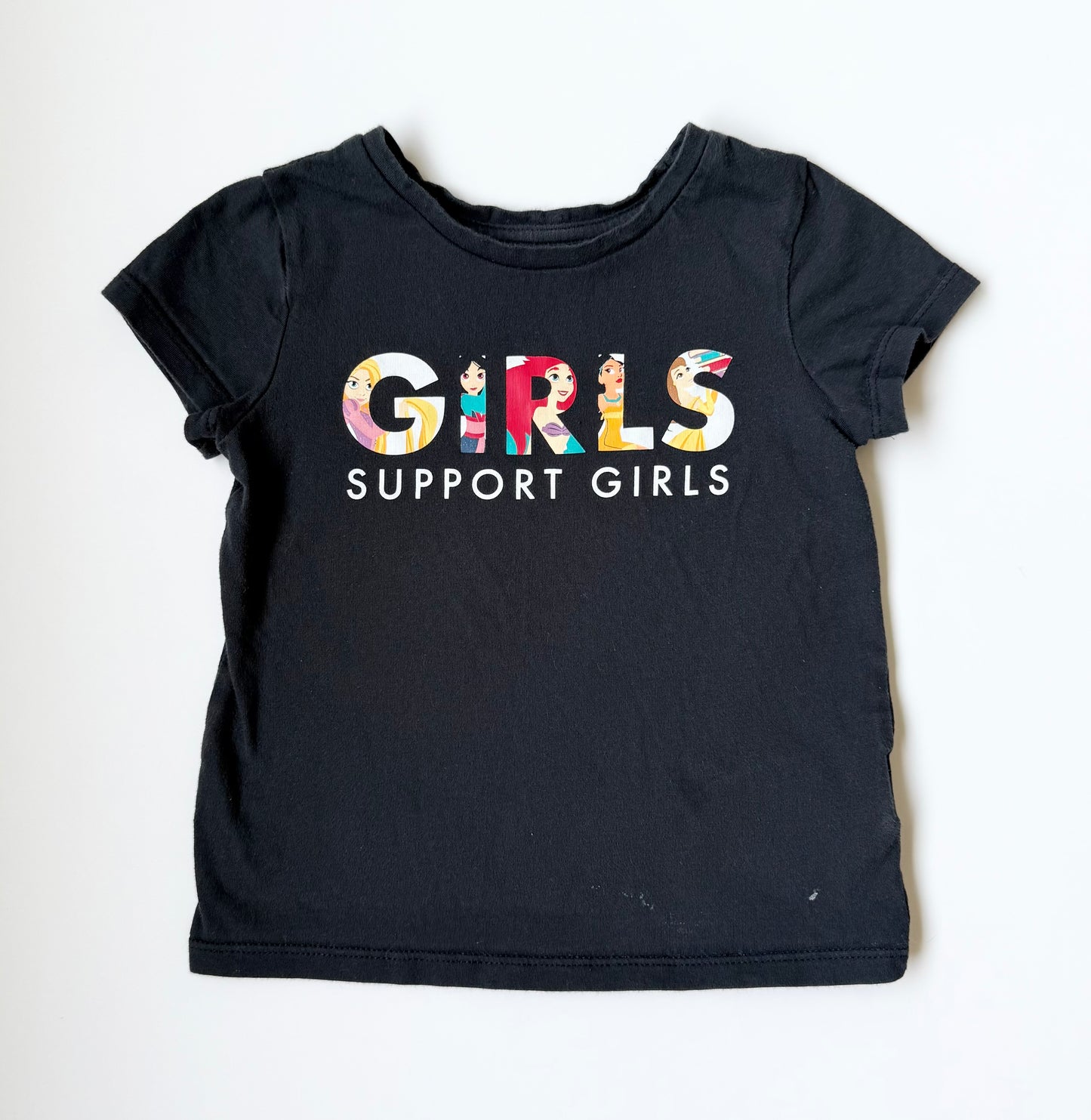 Spotted Zebra Disney Black “Girls Supporting Girls” Princesses T-Shirt (4T)