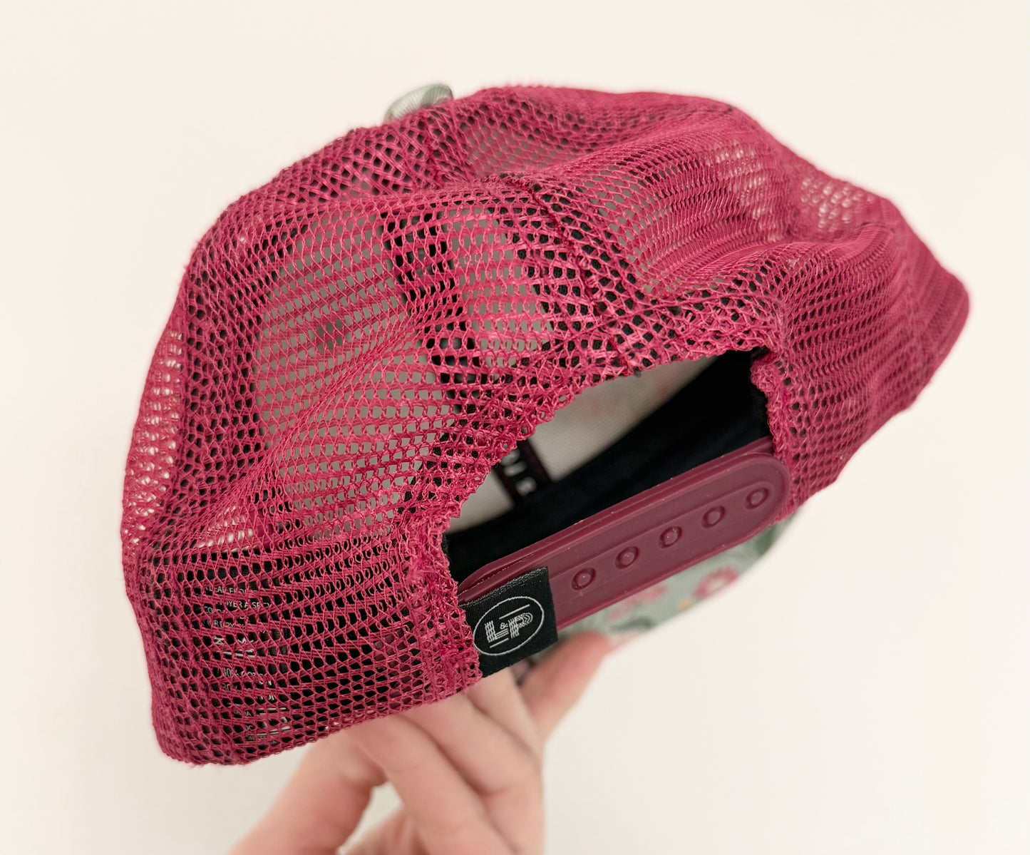 LP Apparel Pink Floral Mesh SnapBack Hat (6-24 Months)