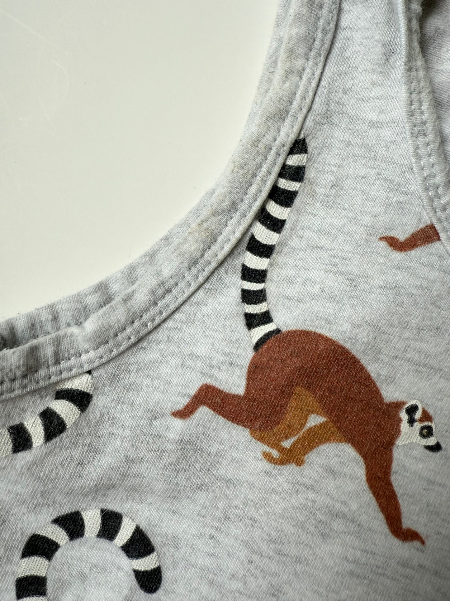 Deux Par Deux Grey Lemurs Tank Top (4/5 Years)
