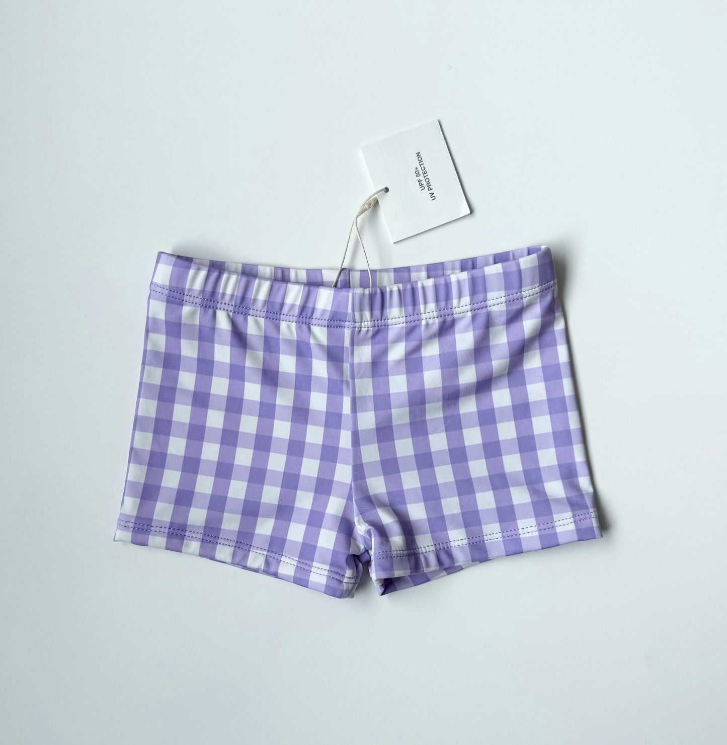Zara Purple Checkered Swim Shorts - New (2-3 Years)
