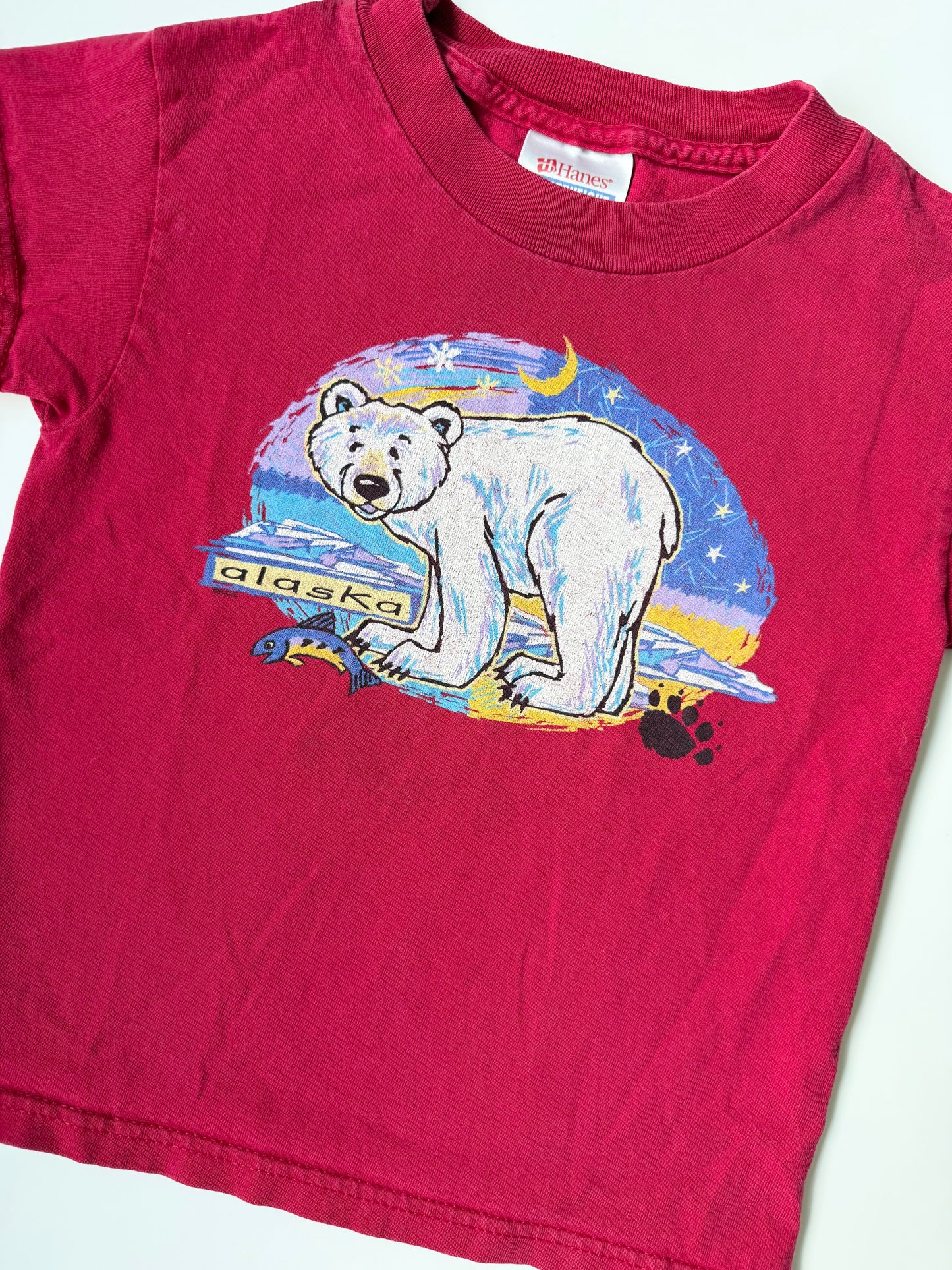 Hanes Red Polar Bear “Alaska” T-Shirt (2-4 Years)