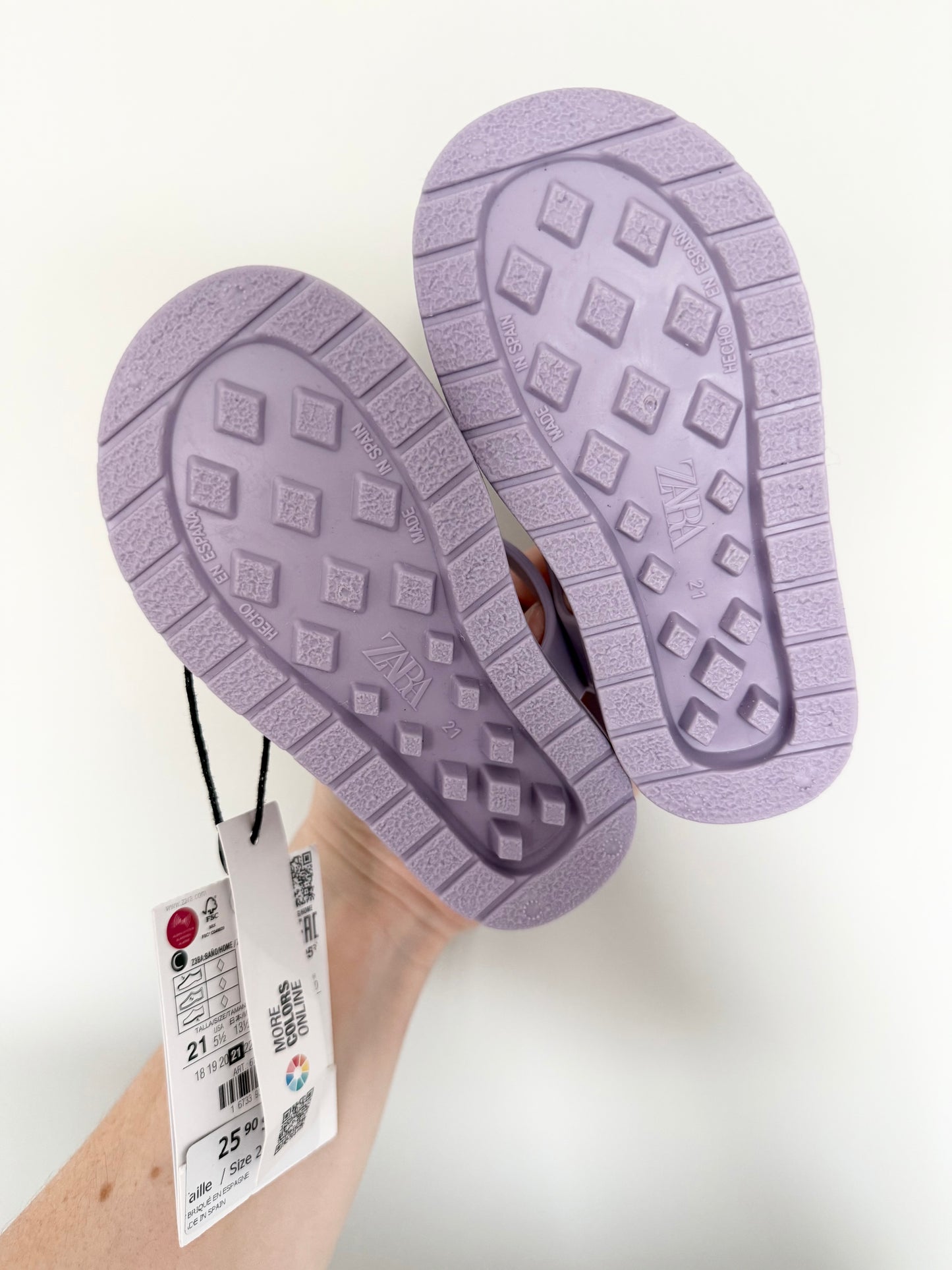 Zara Purple Rubber Sandals (5.5)