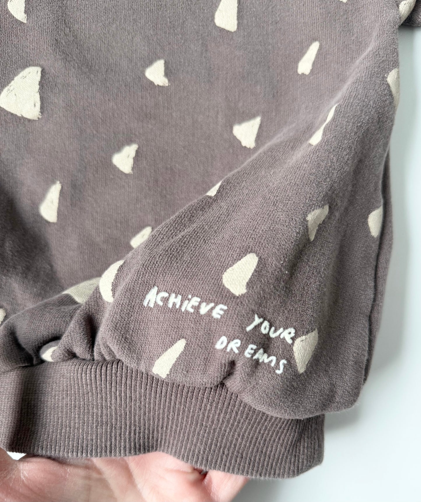 Zara Brown & Tan Triangles “Achieve Your Dreams” Turtleneck Sweater (3-4 Years)