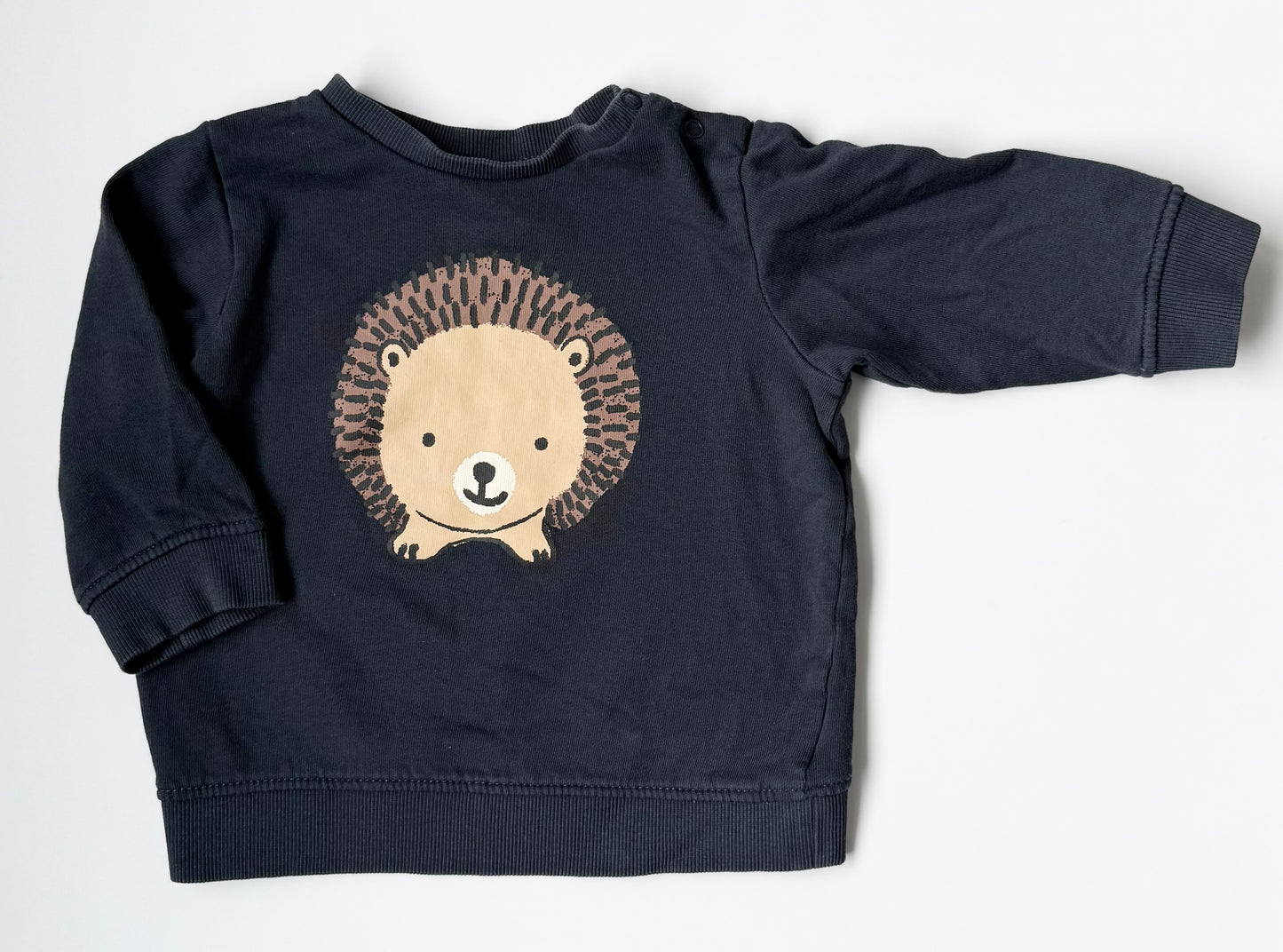 H&M Dark Blue Hedgehog Sweater (9-12 Months)