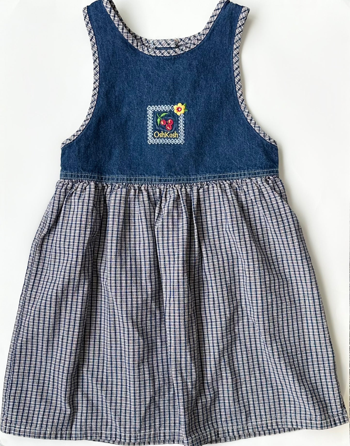 Vintage Oshkosh Jean Cherry Dress (6 Years)