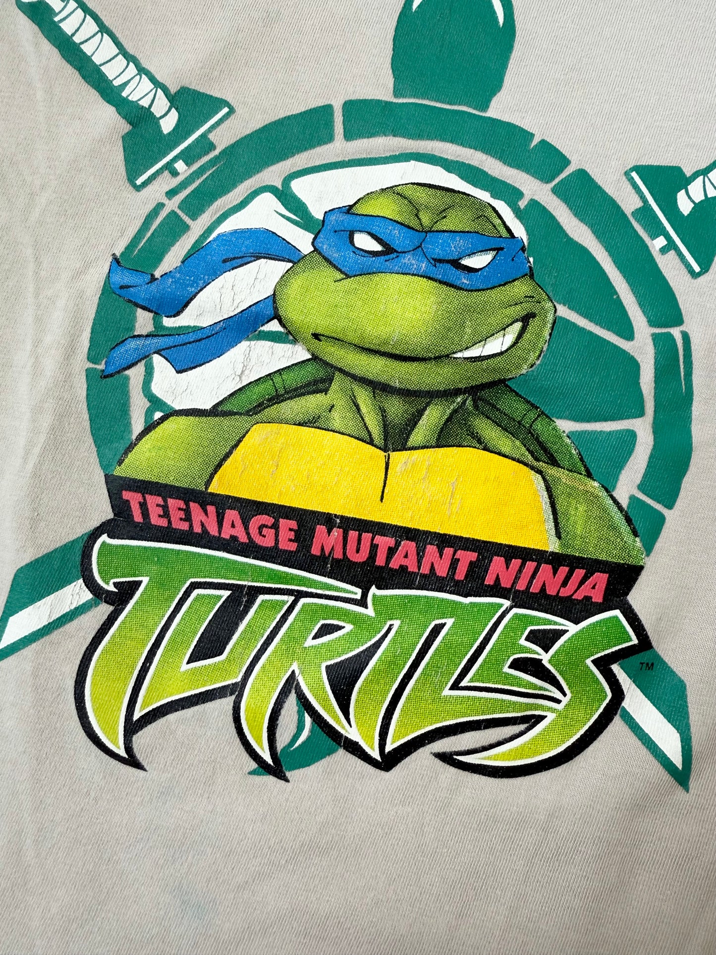Y2K Vintage Teenage Mutant Ninja Turtles Beige T-Shirt (6-7 Years)