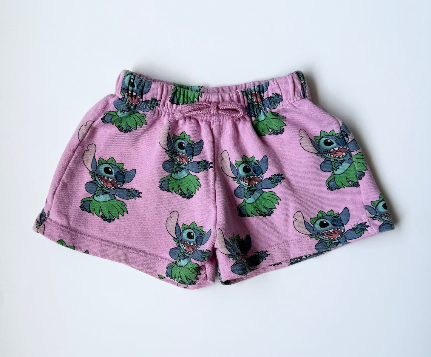 Zara x Disney Pink Hula Stitch Sweat Shorts (2 Years)