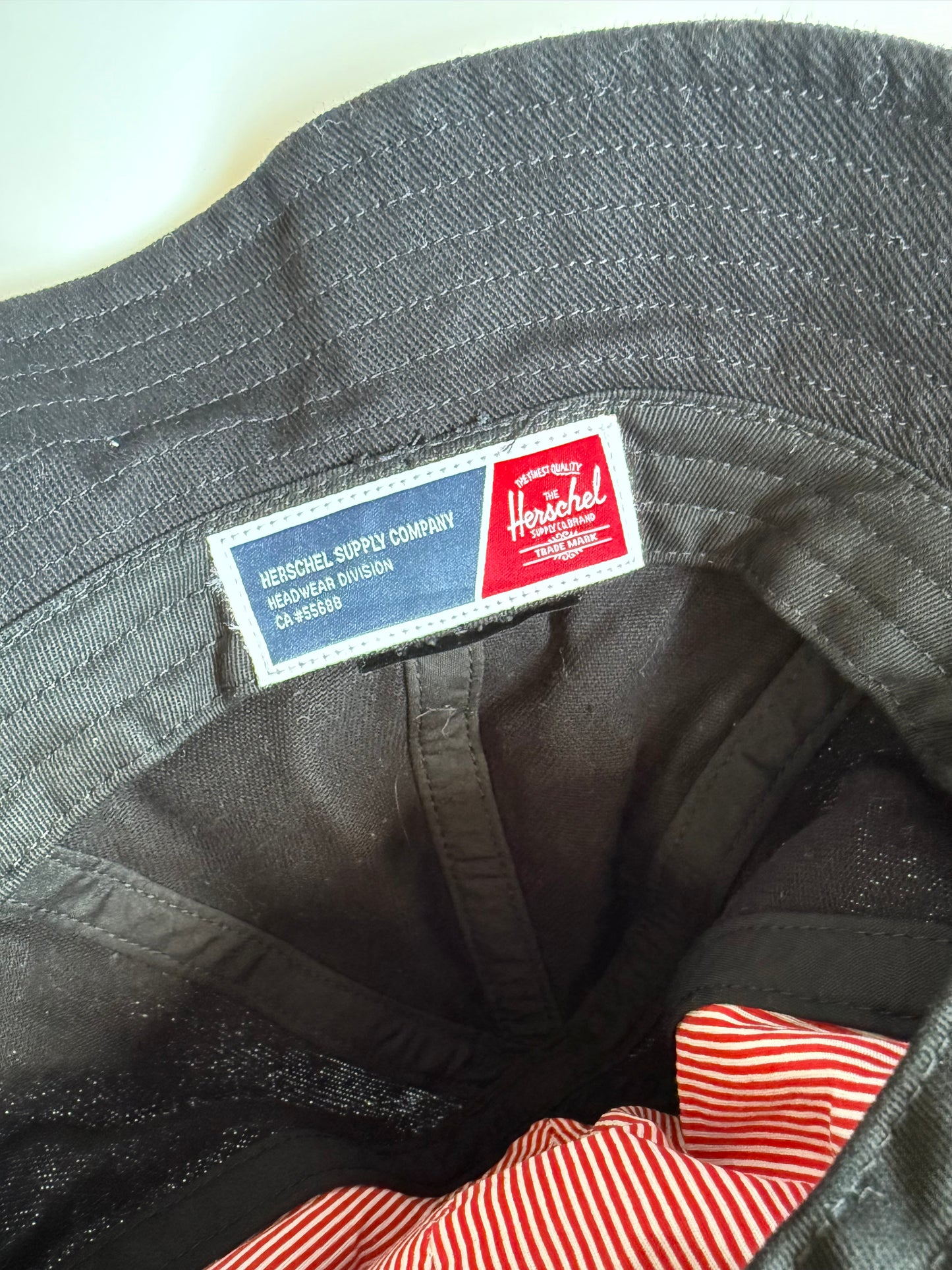 Herschel Henderson Black Denim Bucket Hat - Small (55cm-58cm)