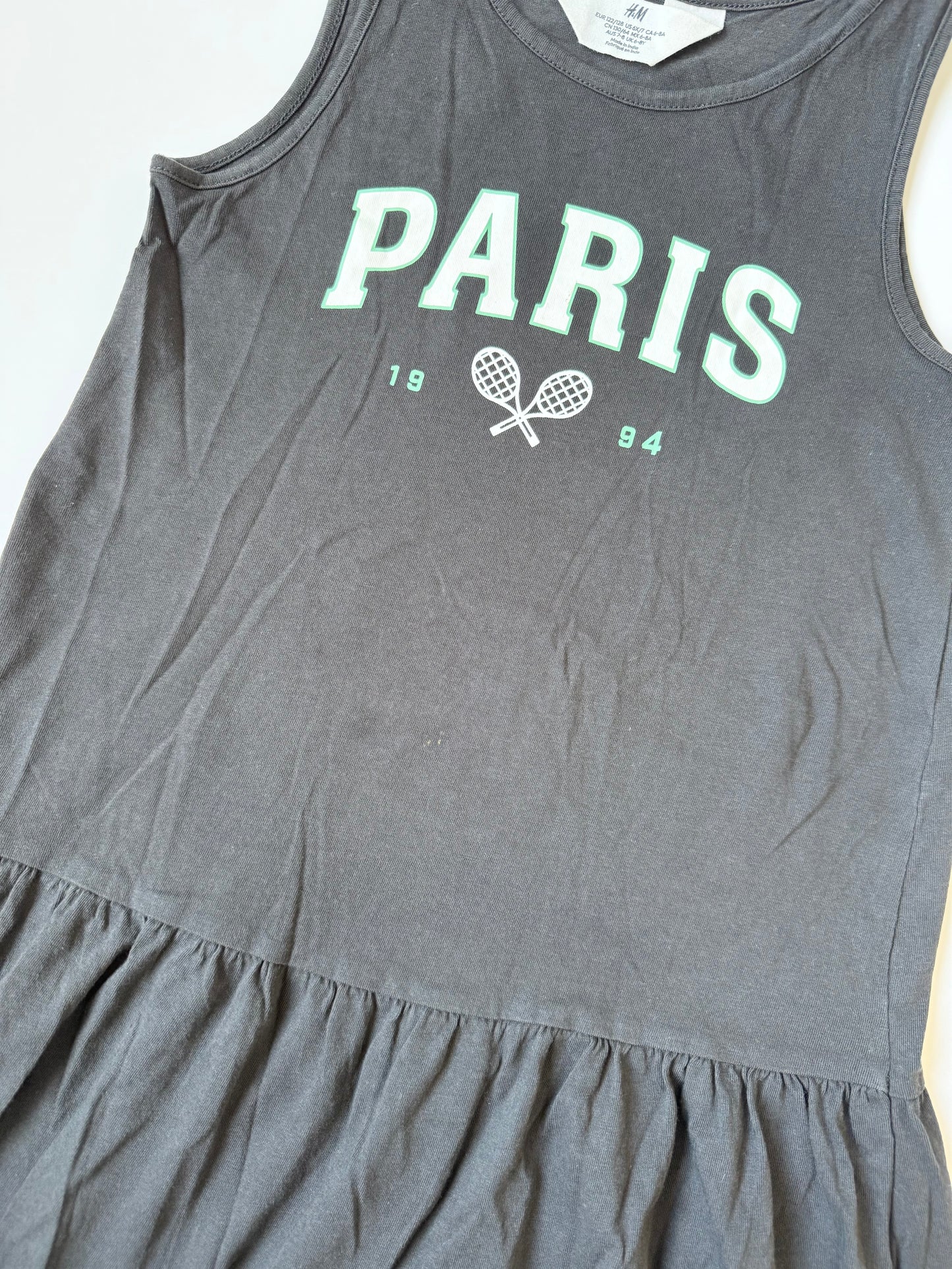 H&M Black “Paris” Tank Peplum Dress (6-8 Years)