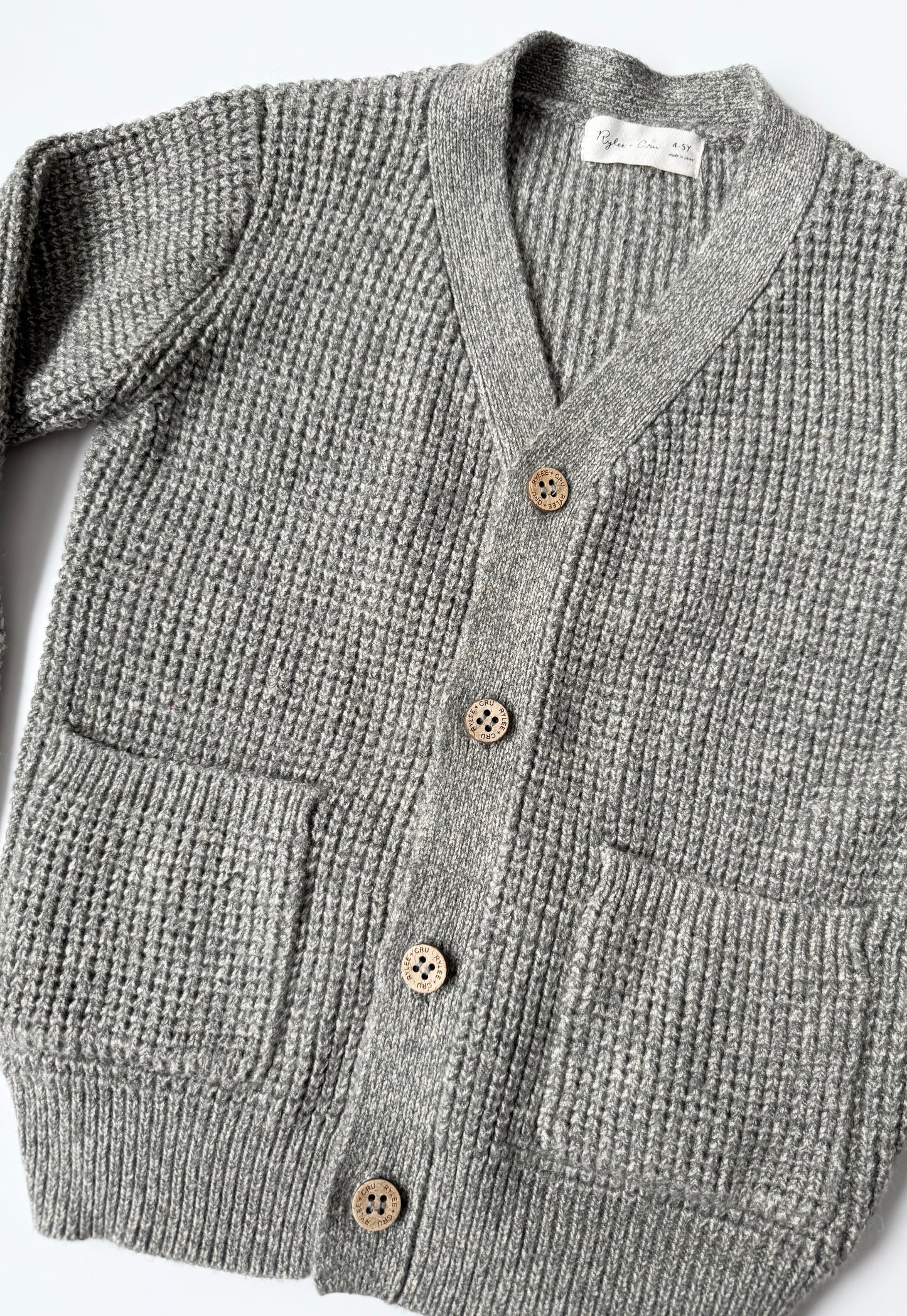 Rylee & Cru Moss Green Knit Cardigan (4-5 Years)