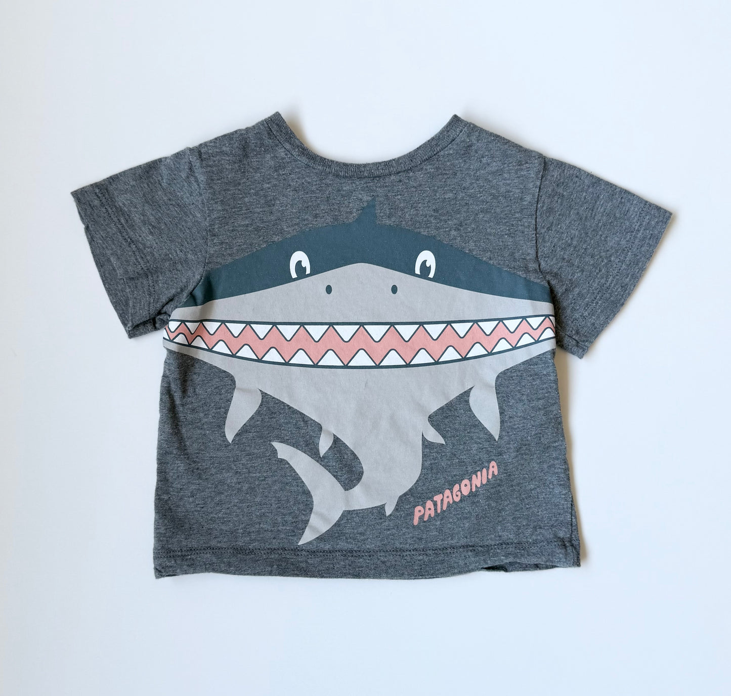 Patagonia Baby Grey Graphic Shark T-Shirt (3-6 Months)