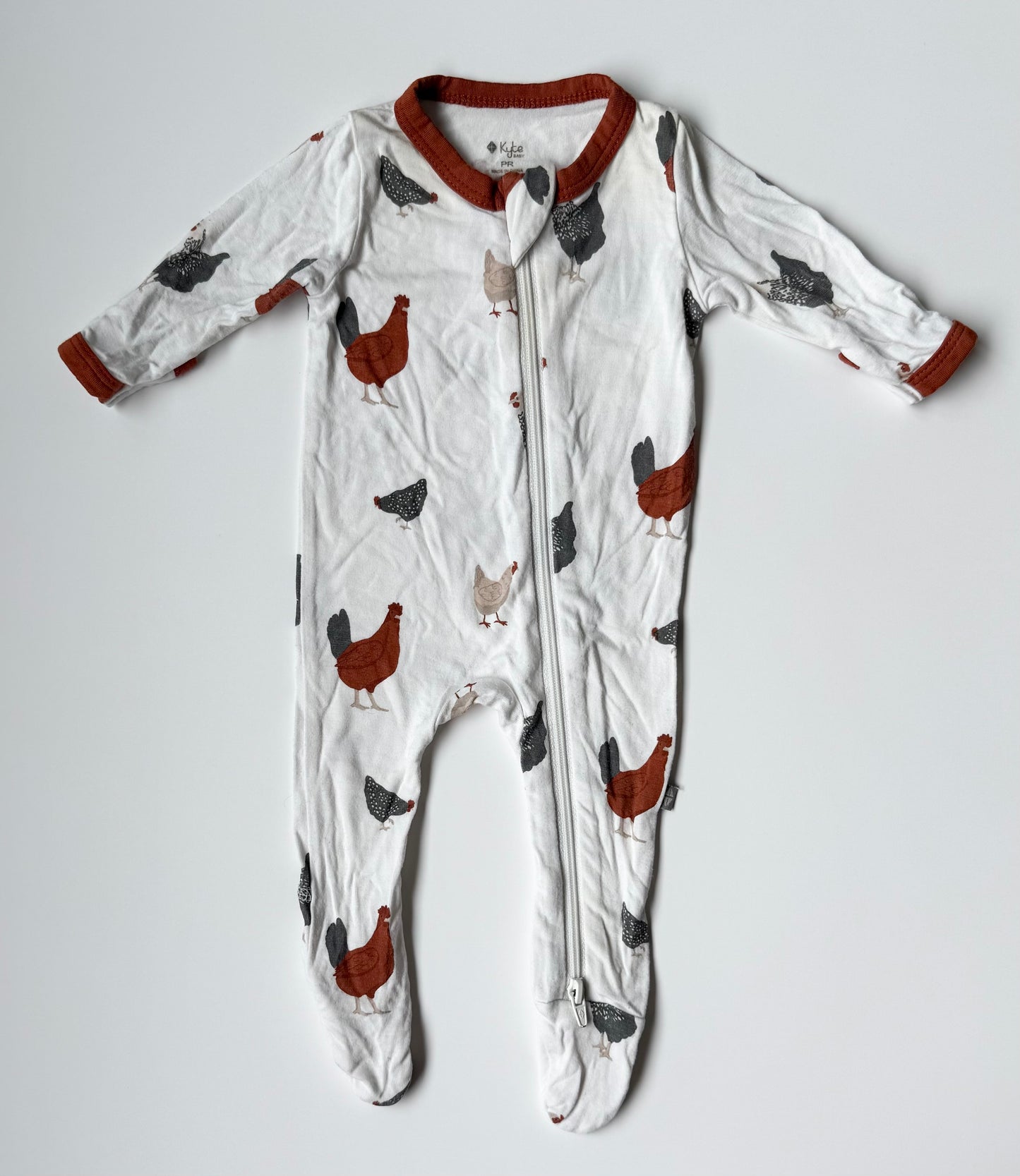 Kyte Chick Zipper Footie Sleeper (Preemie)