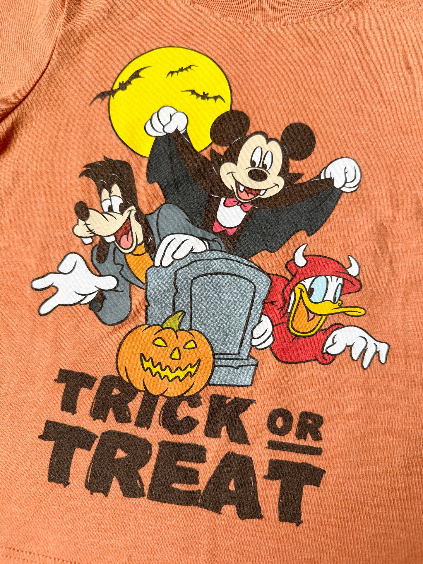 Old Navy x Disney Orange “Trick or Treat” T-Shirt (2T)