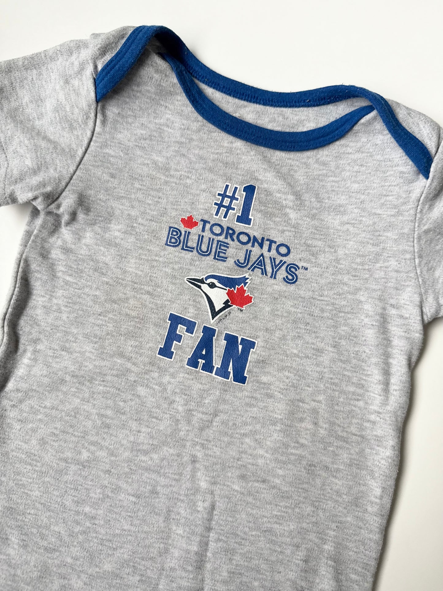 Snugabye x Toronto Blue Jays #1 Fan Baseball Bodysuit (18-24 Months)