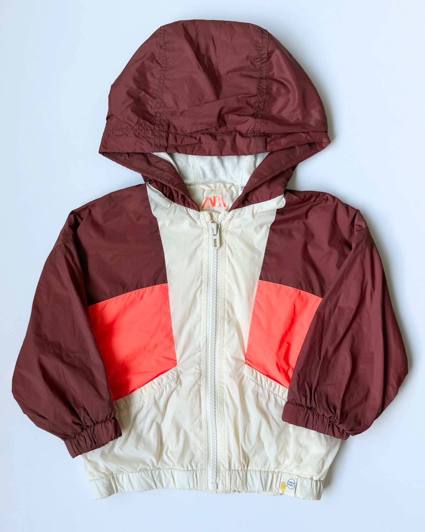 Zara Cream/Brown/Orange Wind Breaker (9-12 Months)