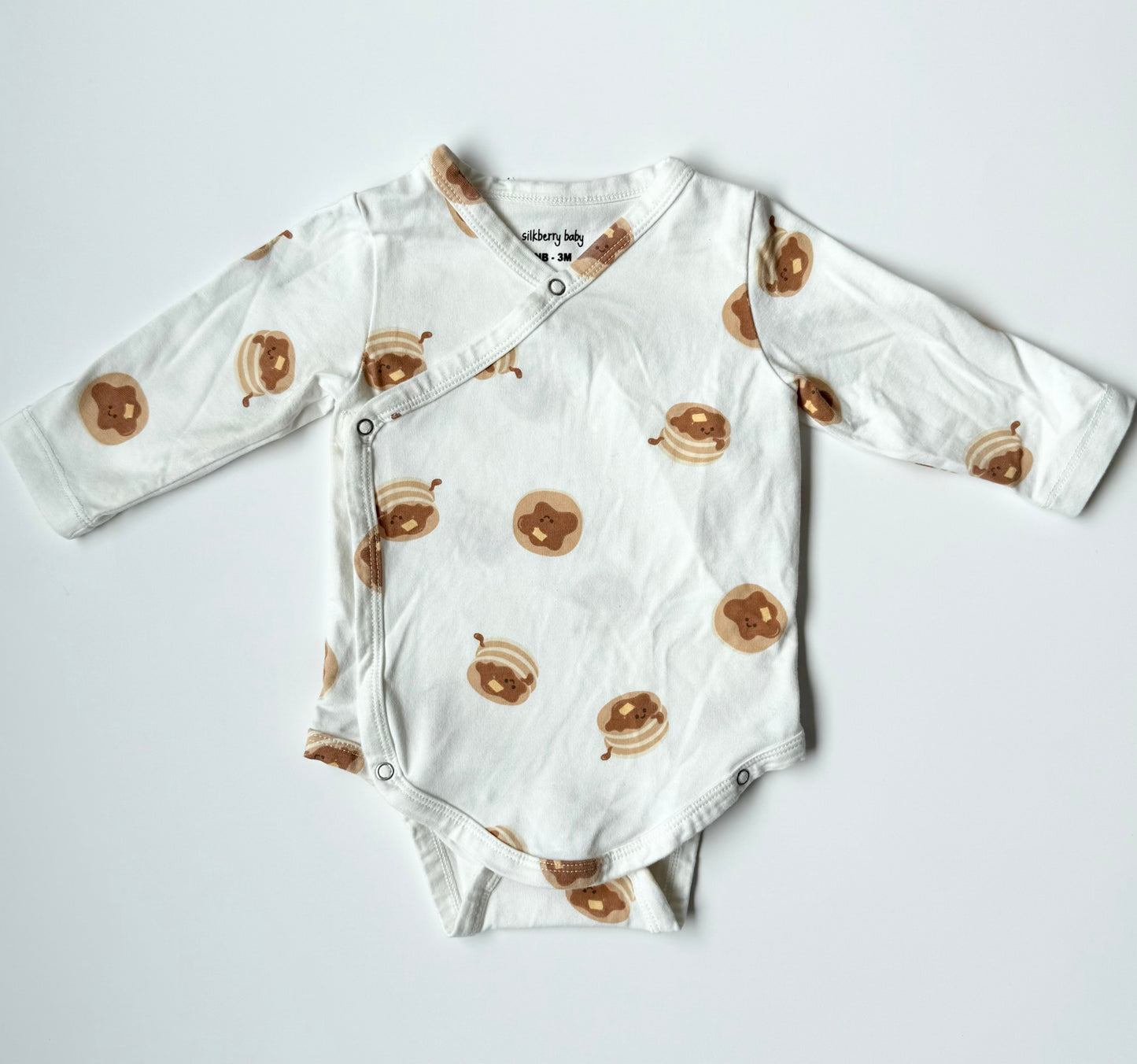 Silkberry Baby Pancakes Kimono Bodysuit (NB-3 Months)