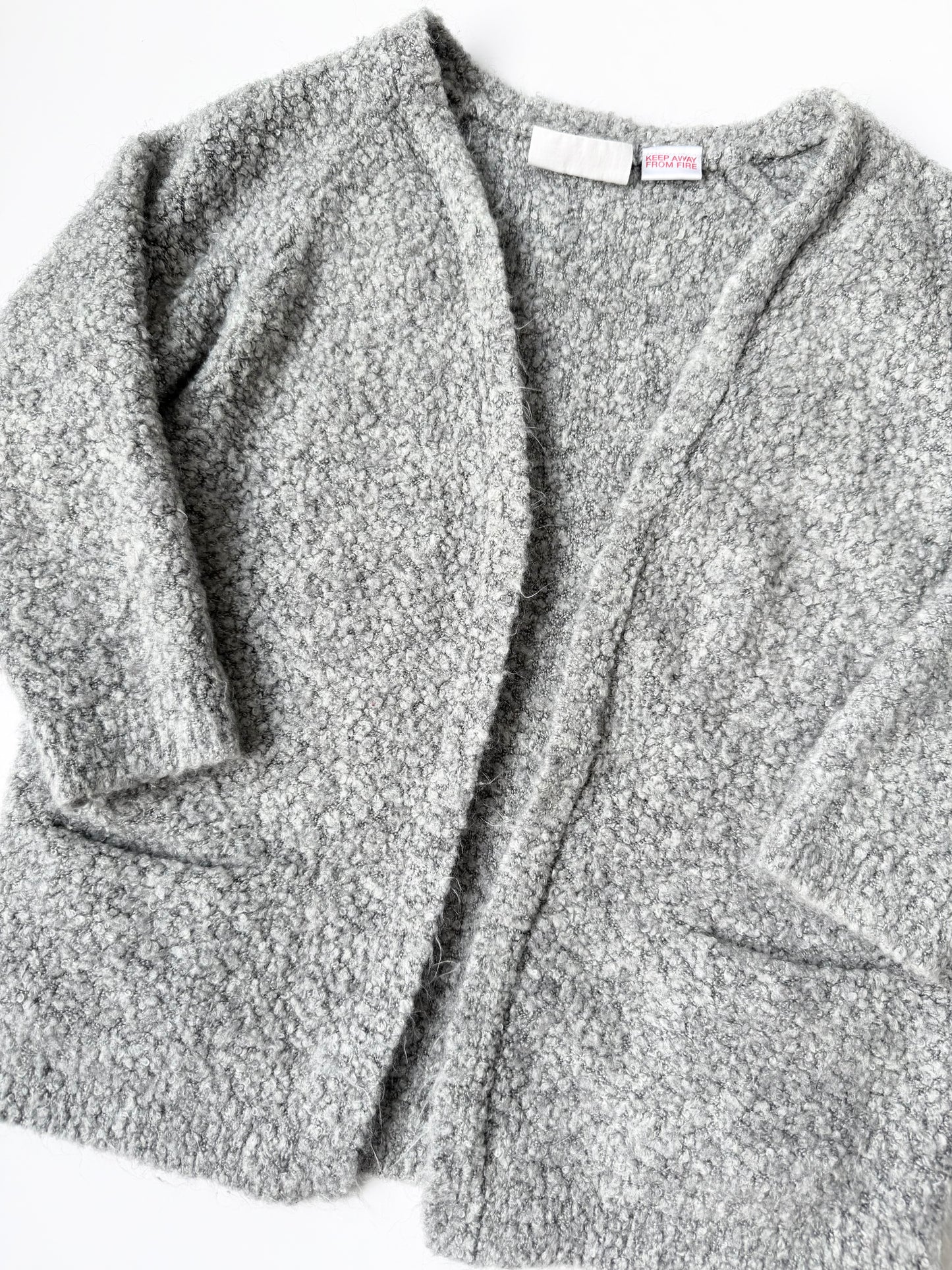 Zara Grey Fuzzy Knit Cardigan (2-3 Years)