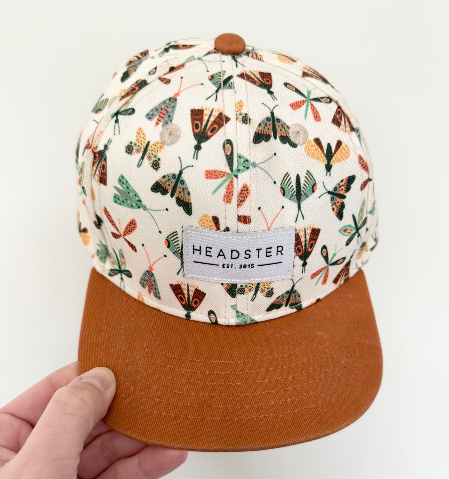 Headster Brown/White Moth SnapBack Hat (48CM)