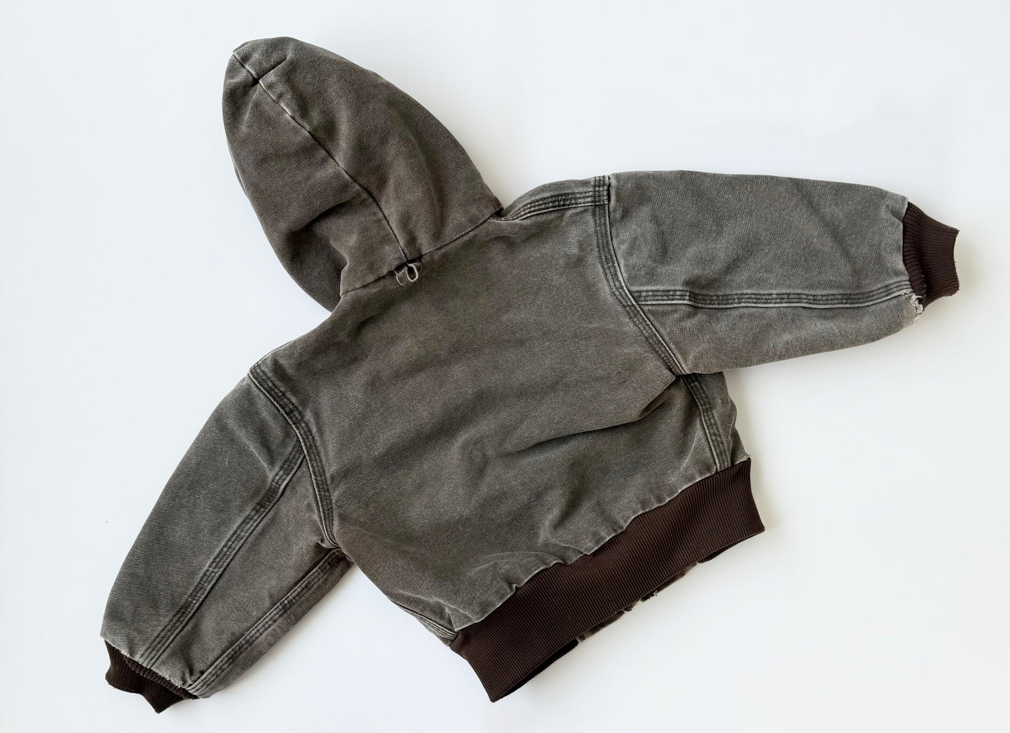 Vintage Carhartt Faded Distresssed Duck Canvas Jacket - Brown (3T)