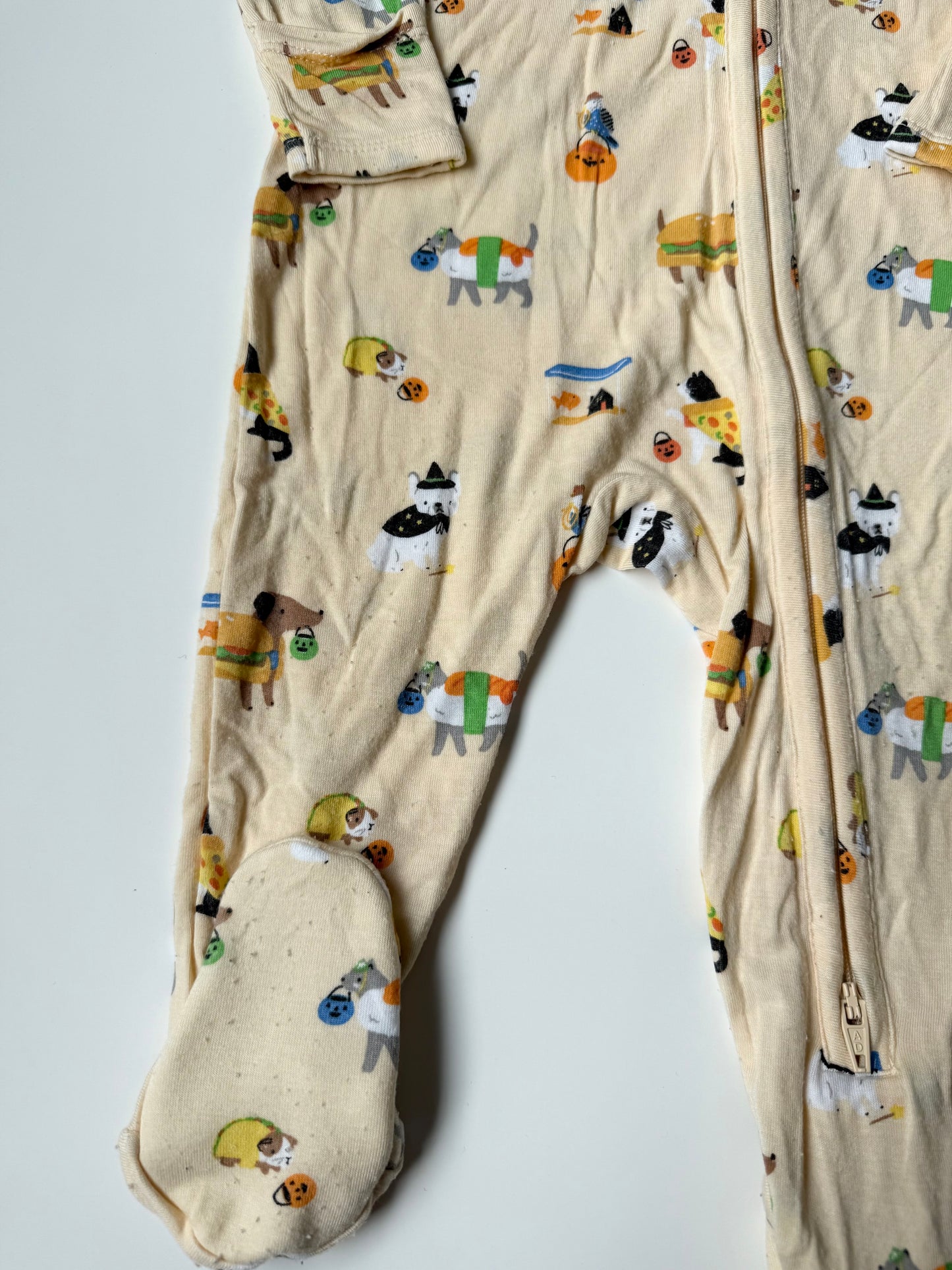 Angel Dear Light Orange Halloween Doggies Sleeper (6-9 Months)