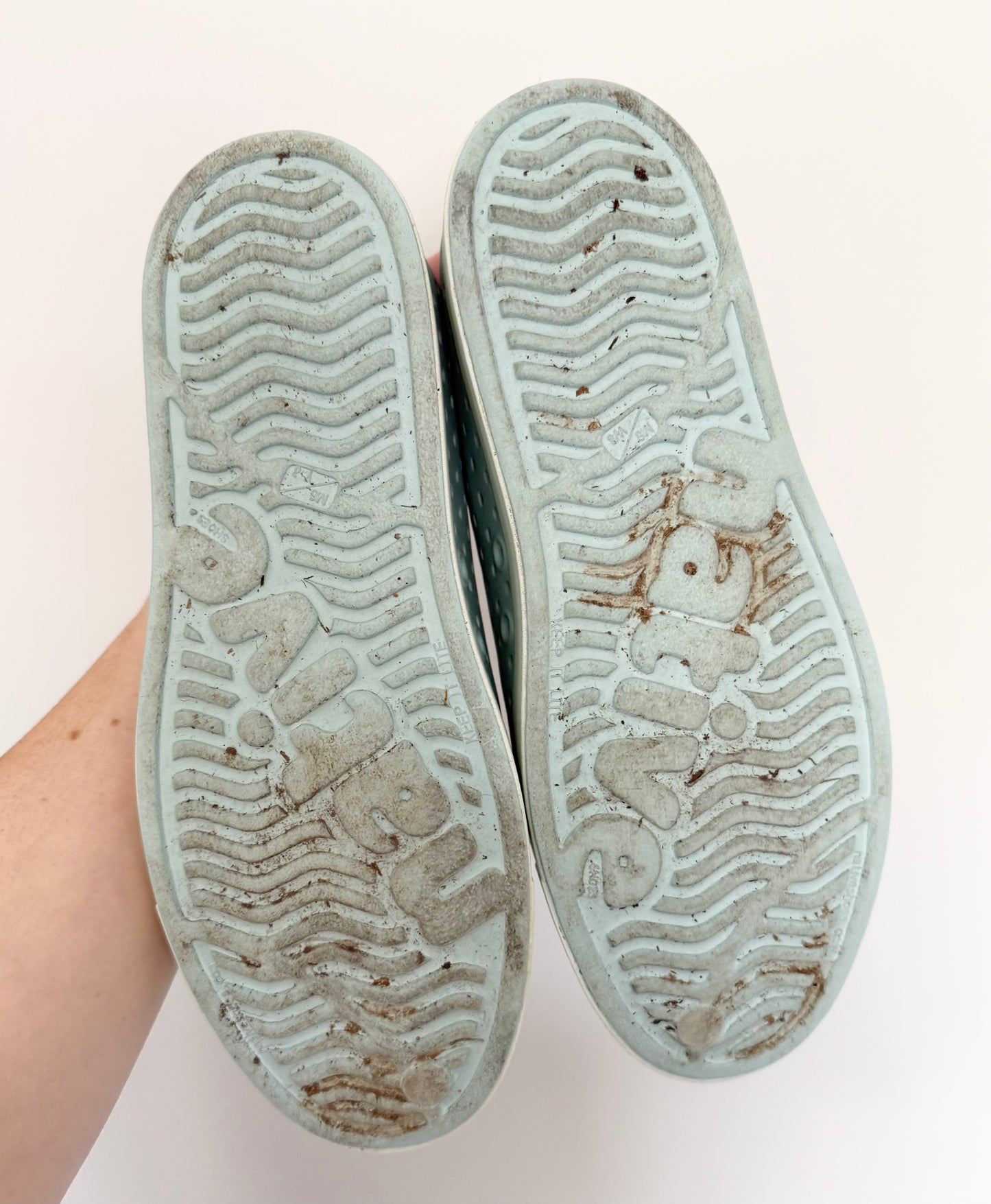 Unisex Native Jefferson Light Blue Slip Ons (W8/M6)