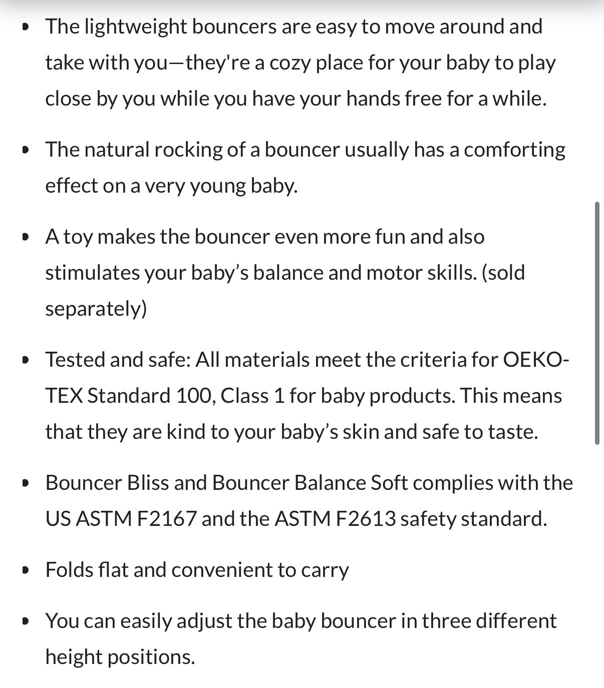 Baby Bjorn Bouncer Bliss Woven Black/Grey